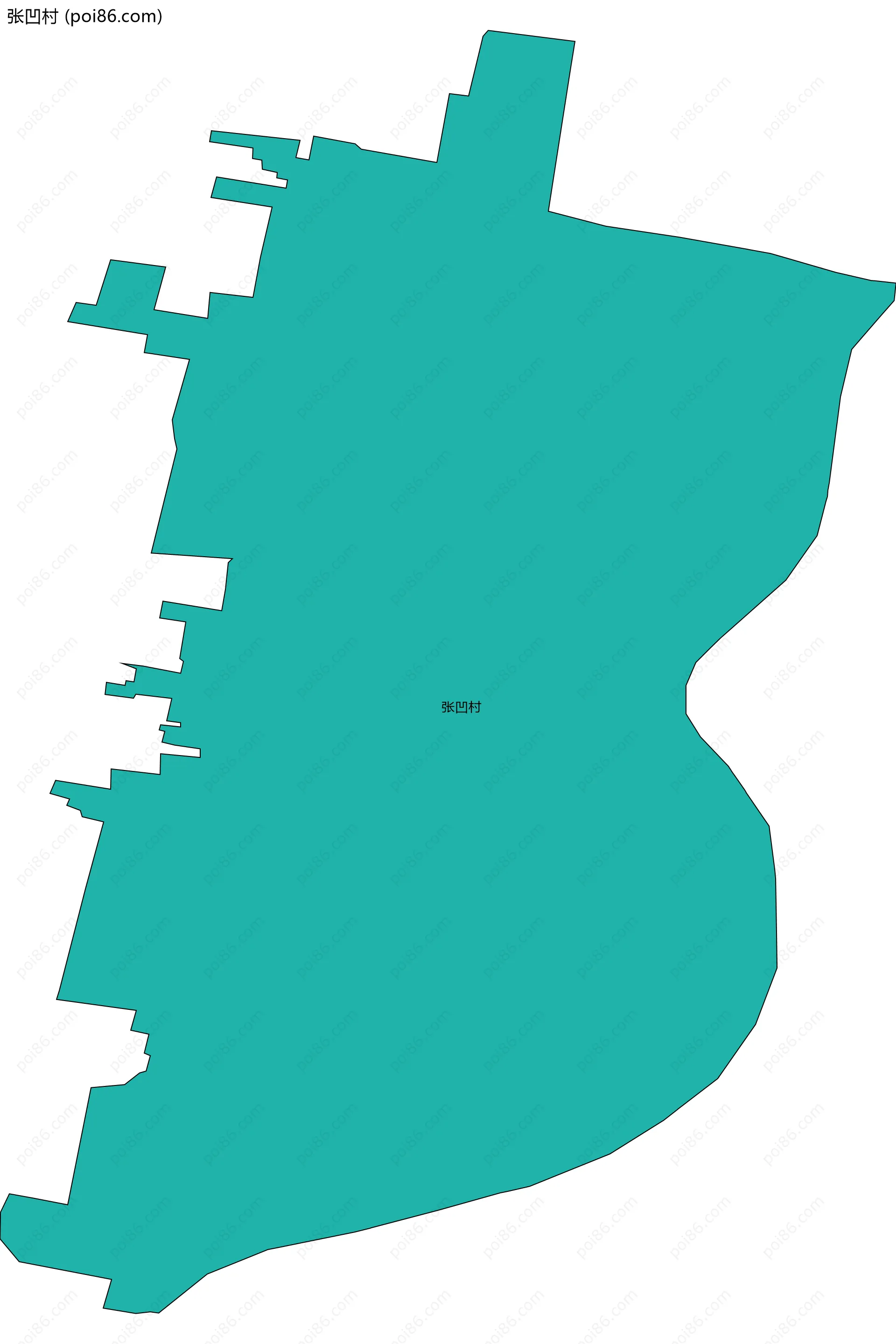 张凹村边界地图