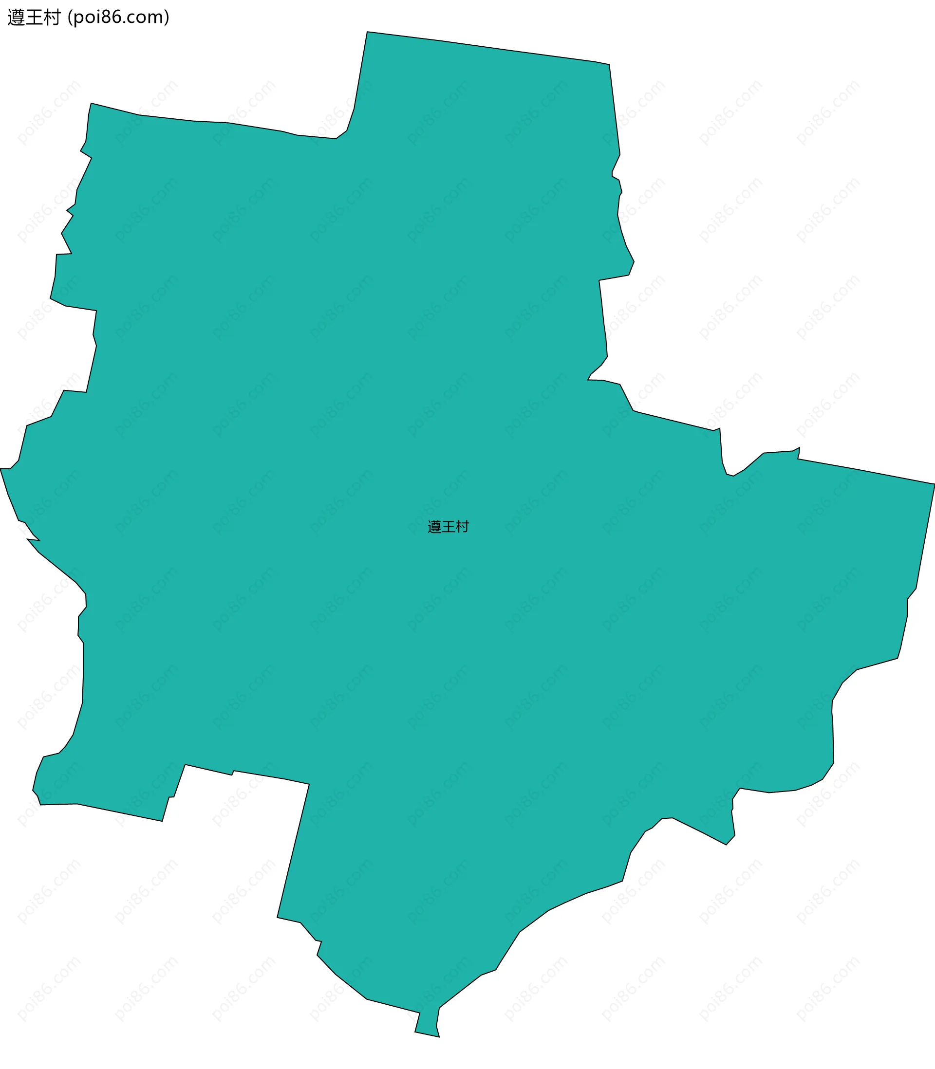 遵王村边界地图