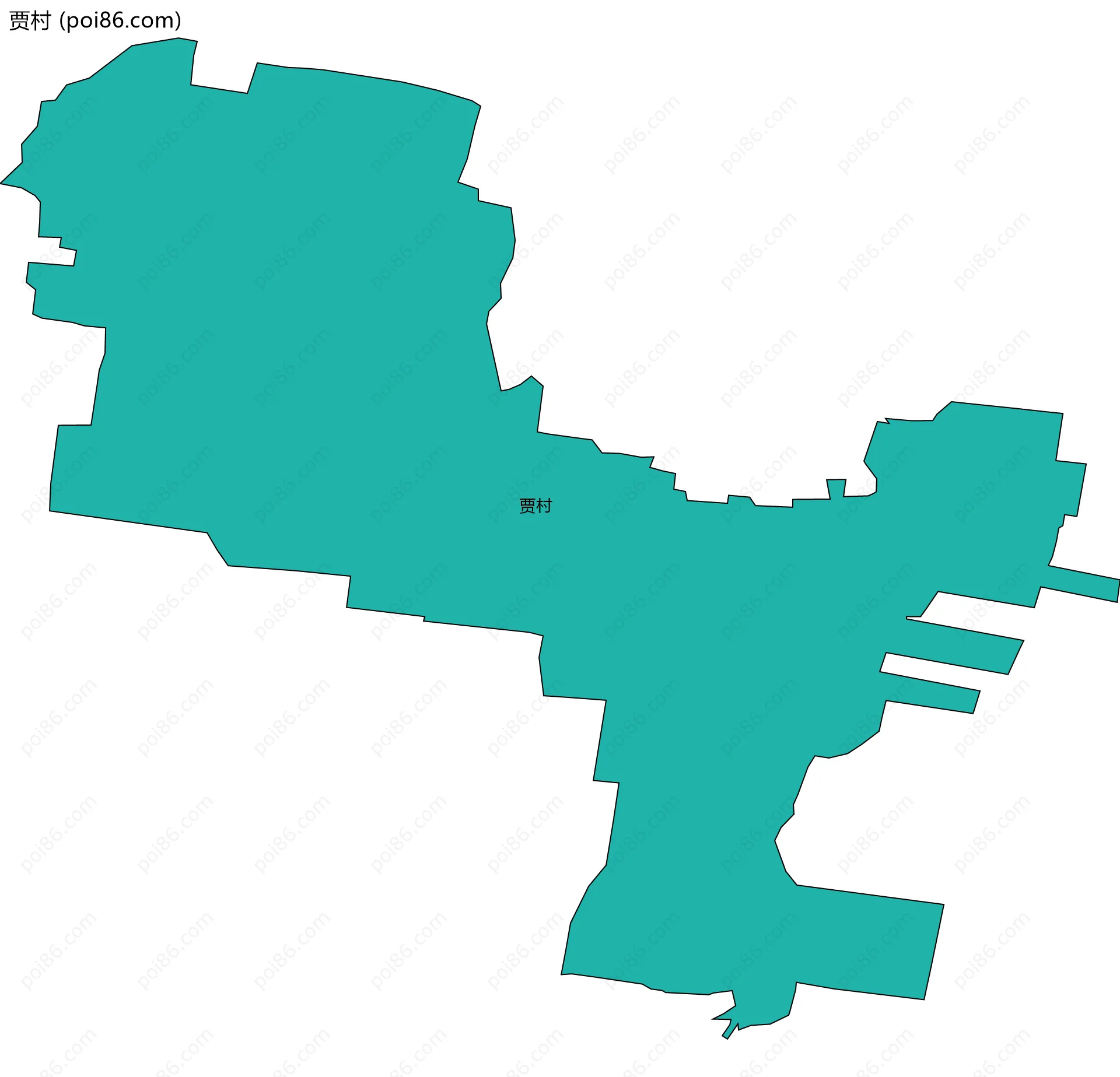 贾村边界地图