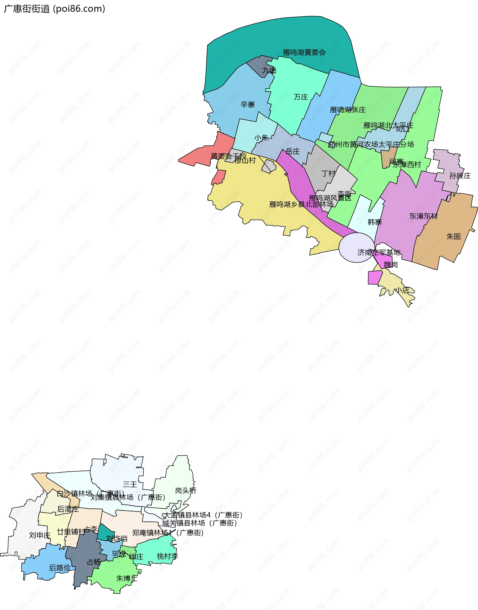 广惠街街道边界地图(五级行政区划)