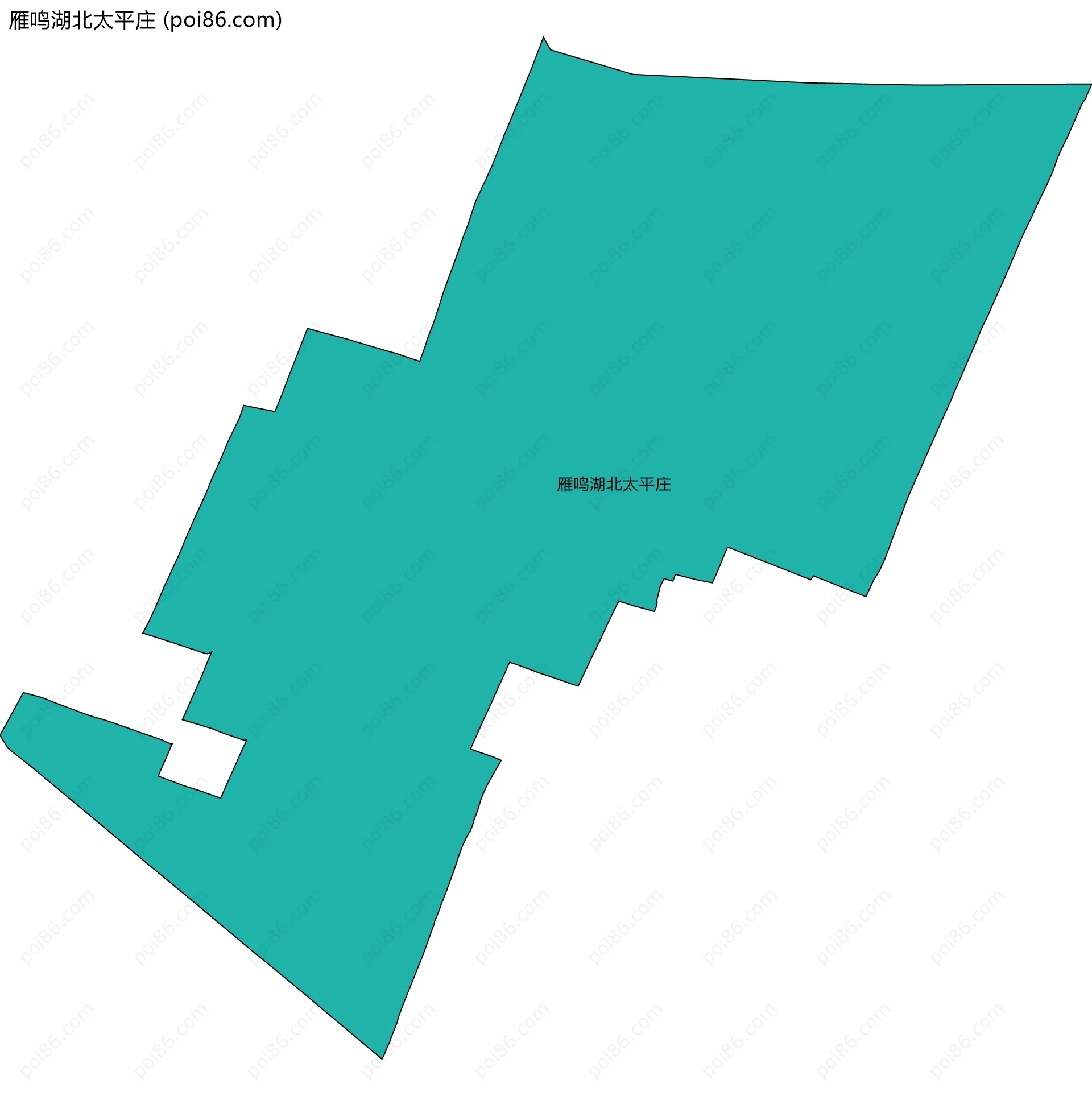 雁鸣湖北太平庄边界地图