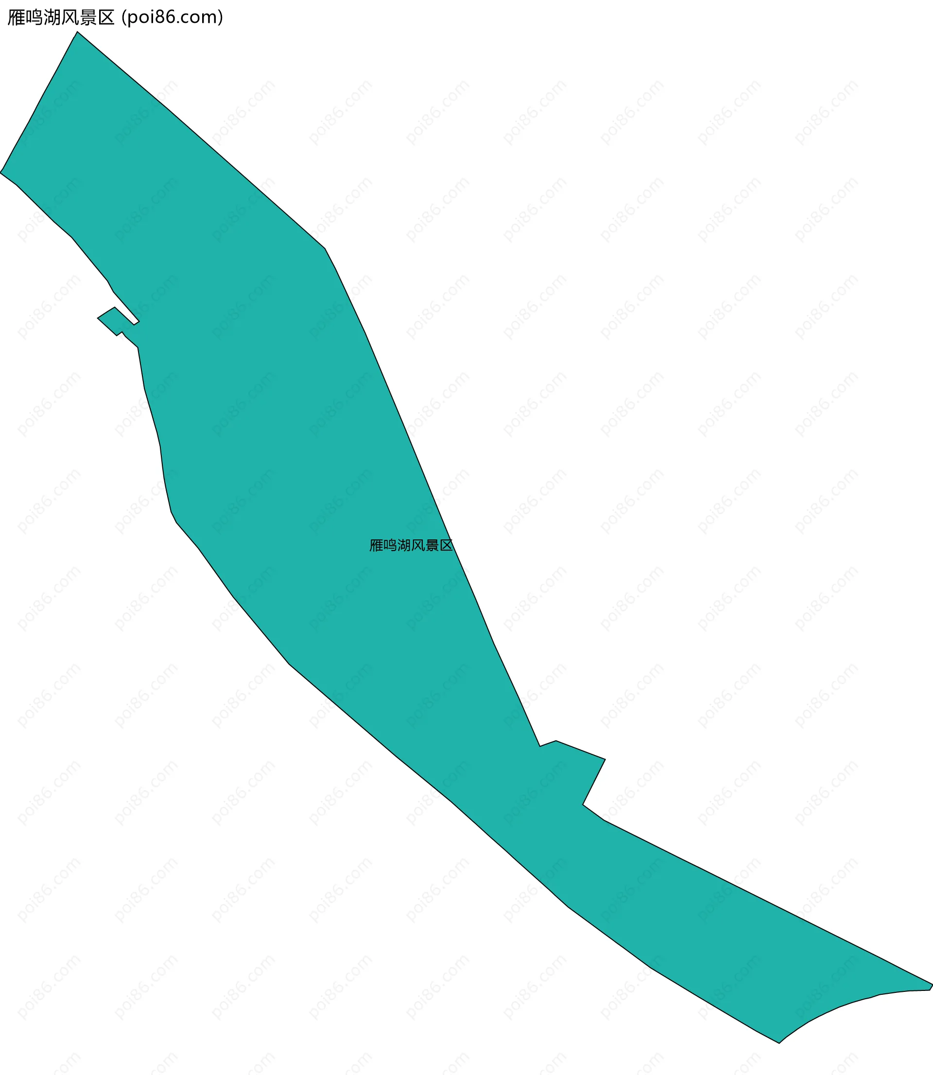 雁鸣湖风景区边界地图