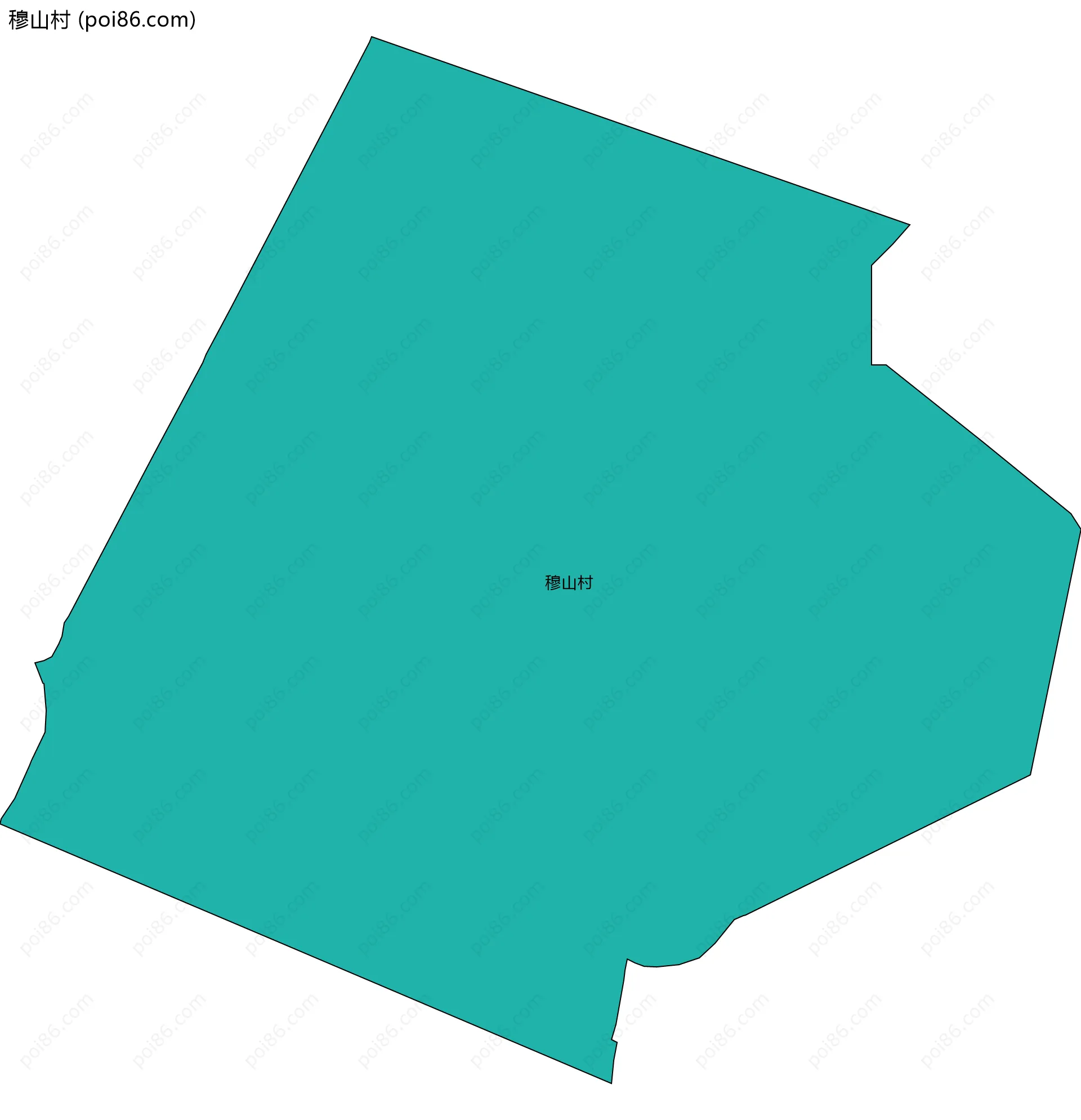 穆山村边界地图
