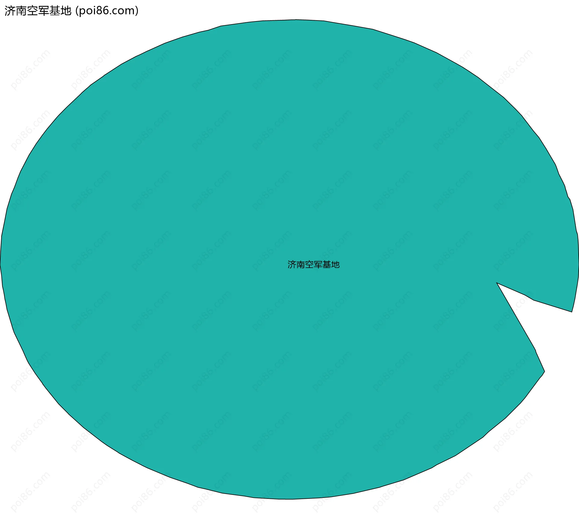 济南空军基地边界地图