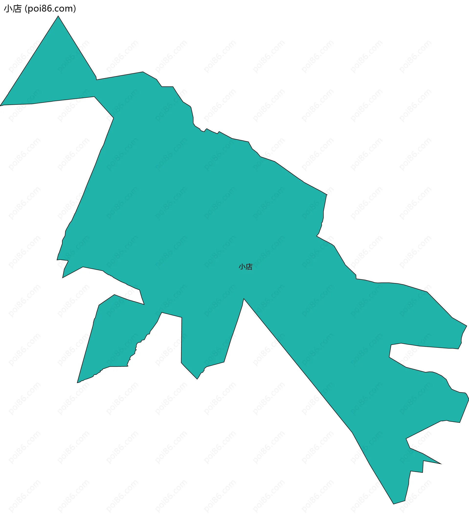 小店边界地图