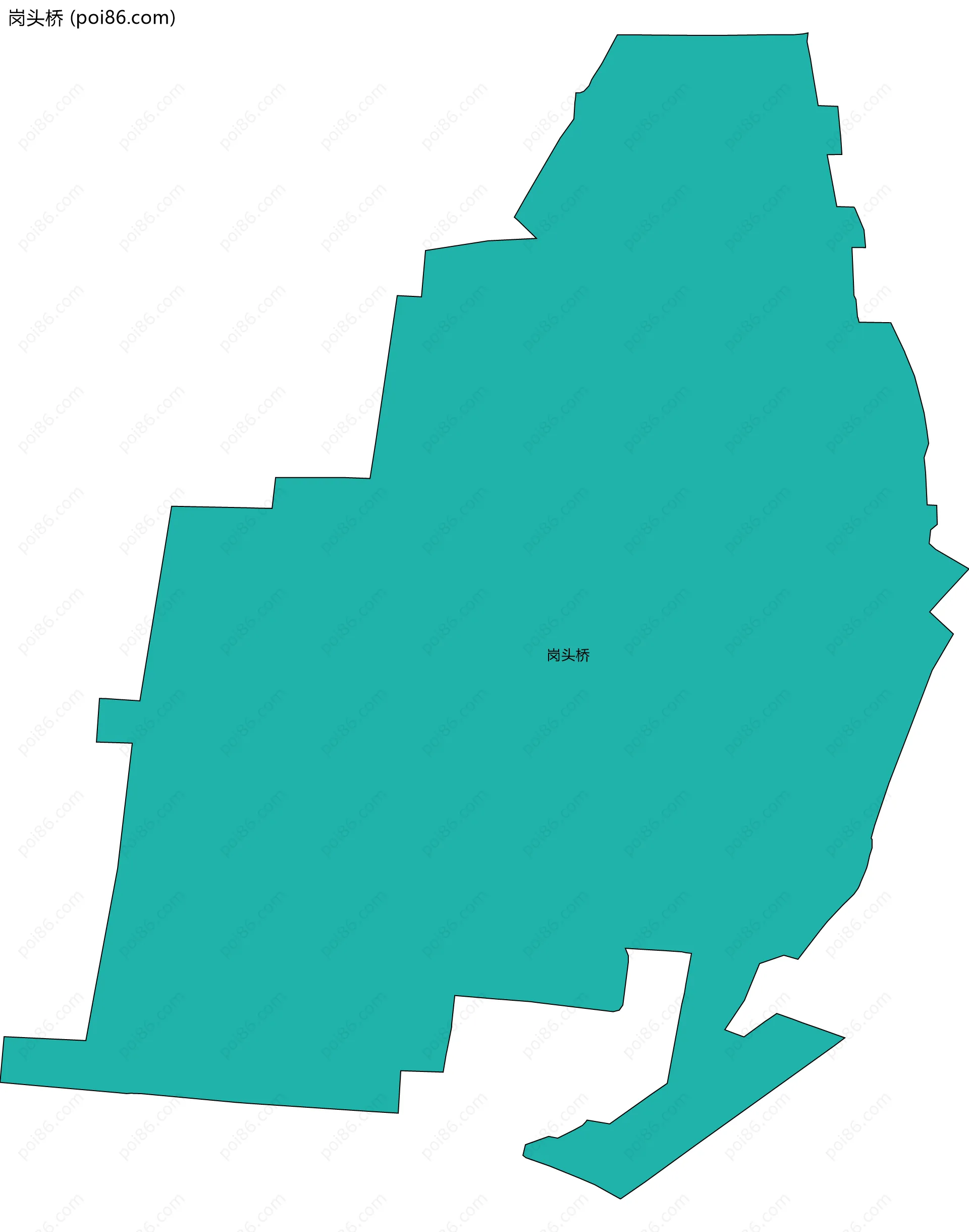 岗头桥边界地图