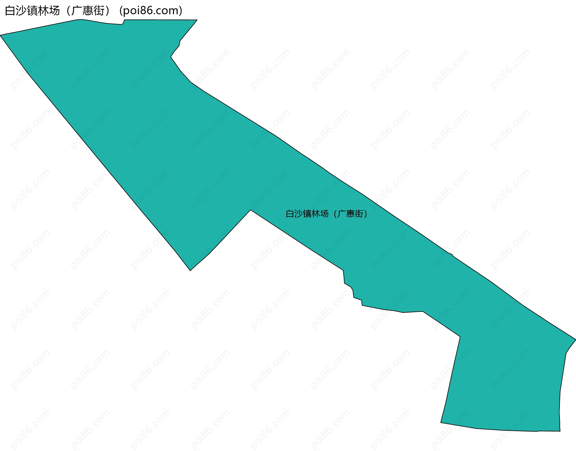白沙镇林场（广惠街）边界地图
