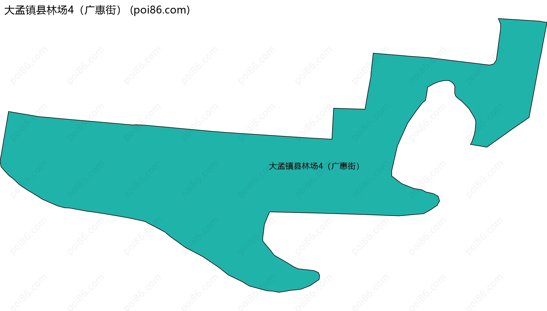 大孟镇县林场4（广惠街）边界地图