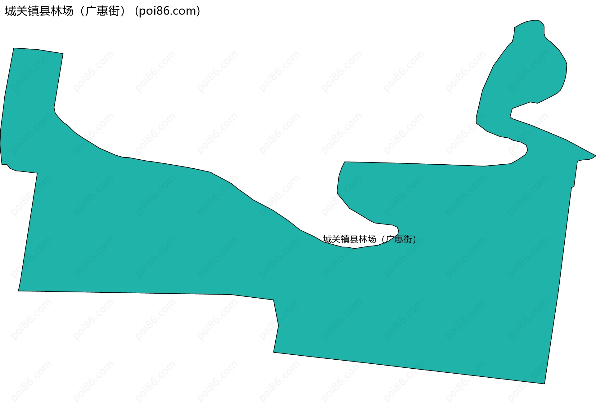 城关镇县林场（广惠街）边界地图