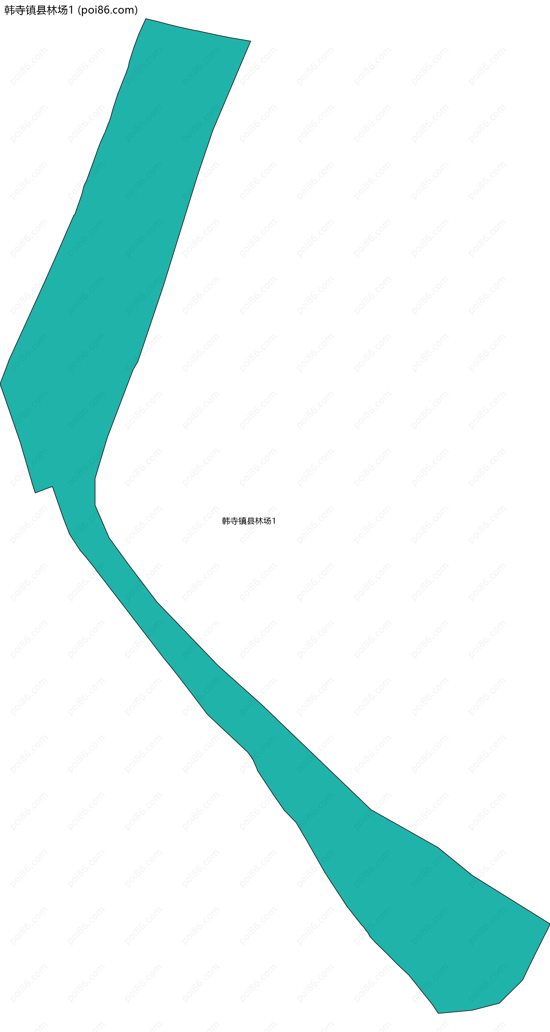 韩寺镇县林场1边界地图