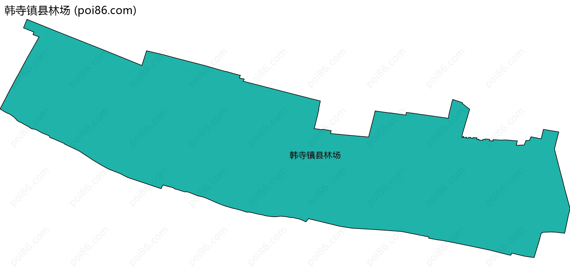 韩寺镇县林场边界地图