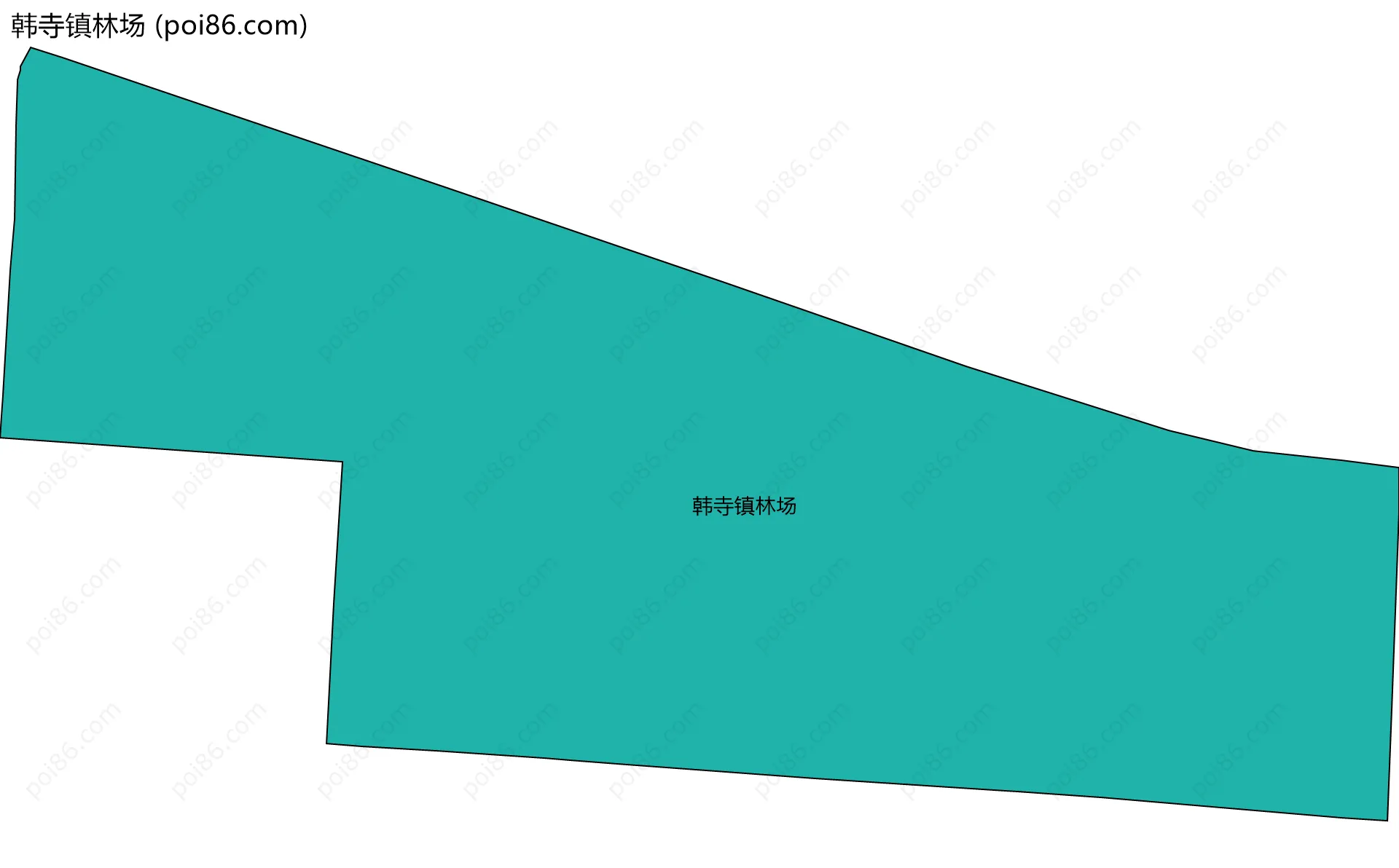 韩寺镇林场边界地图