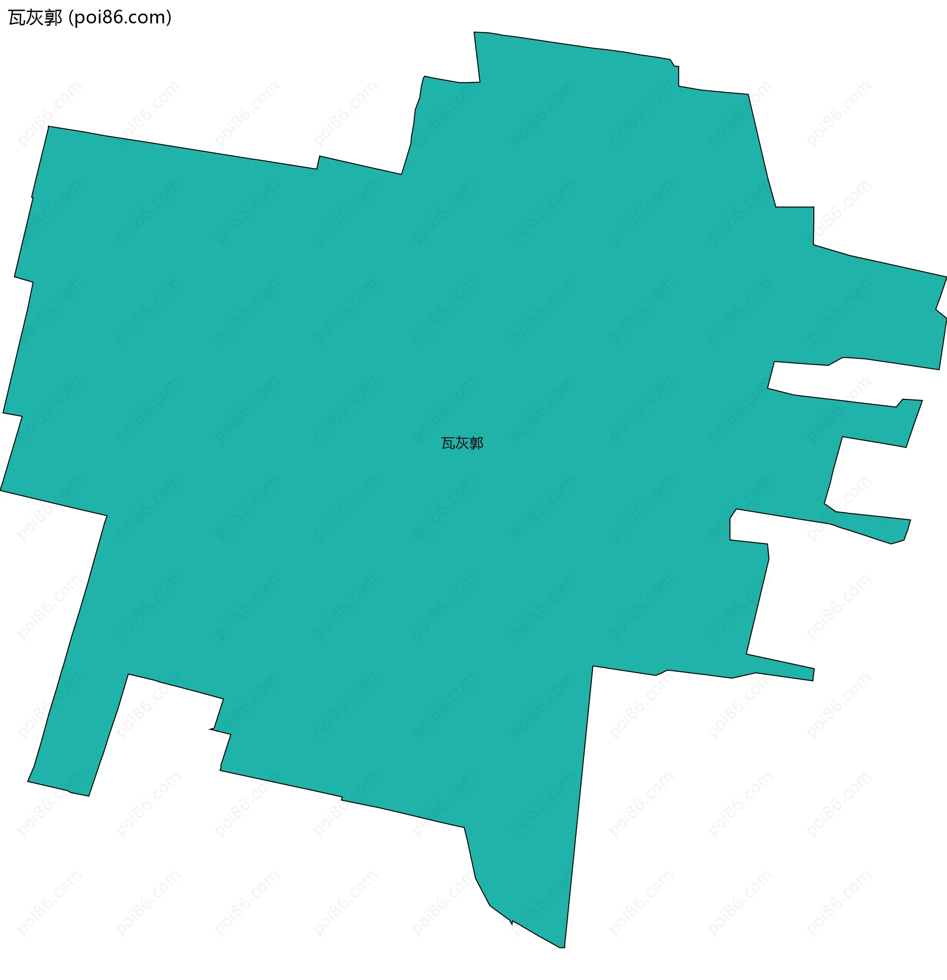 瓦灰郭边界地图