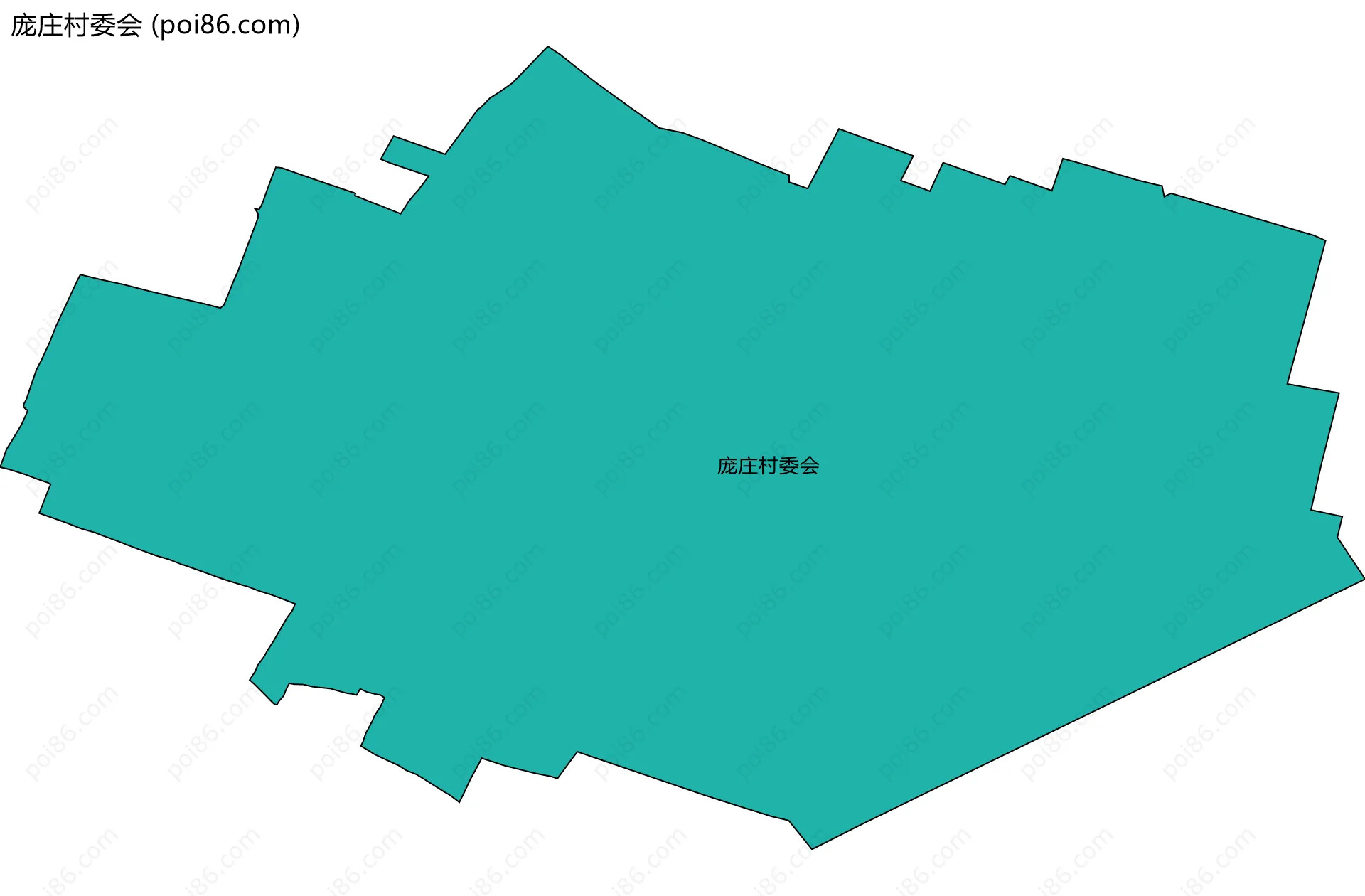 庞庄村委会边界地图