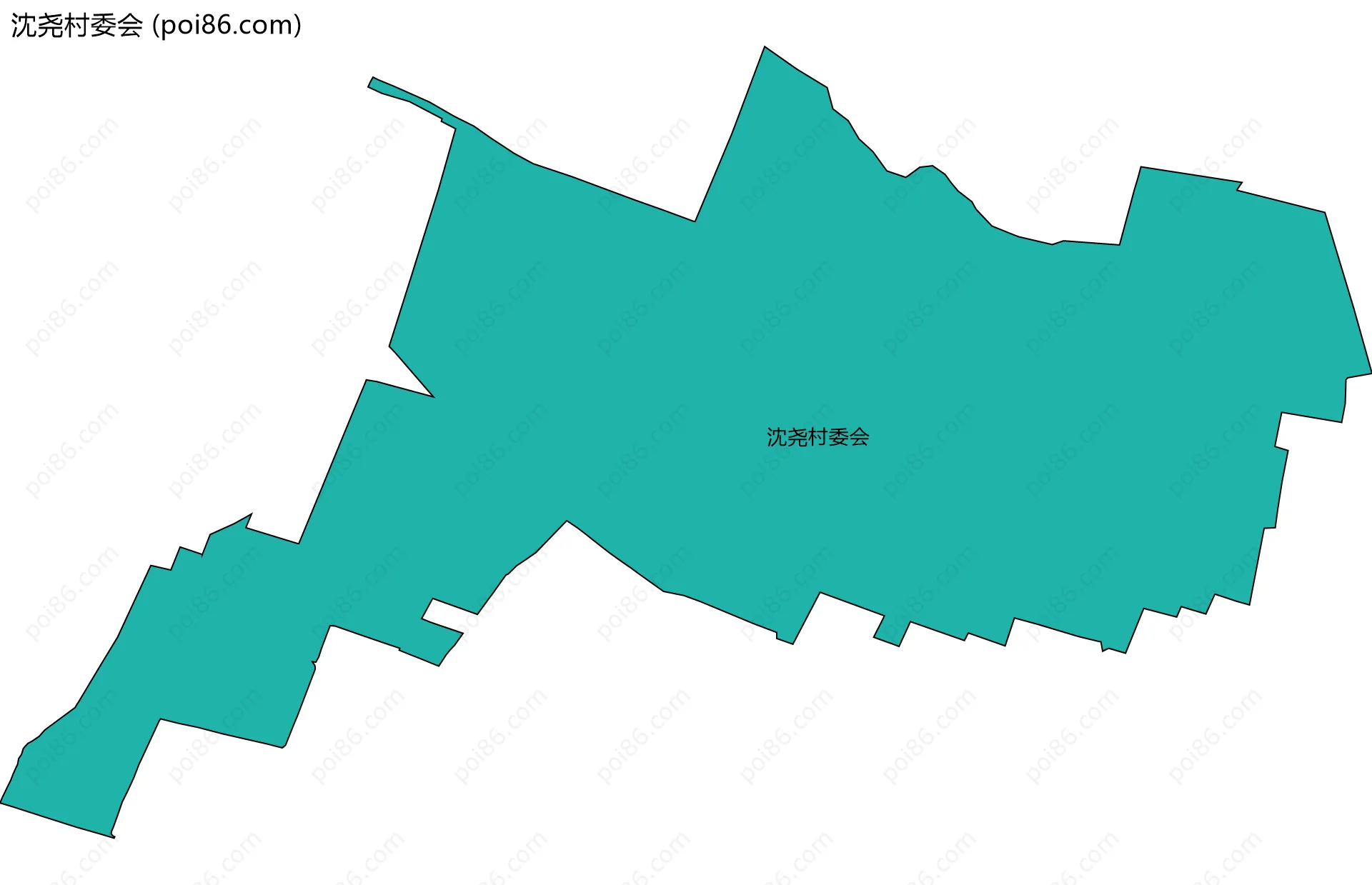 沈尧村委会边界地图