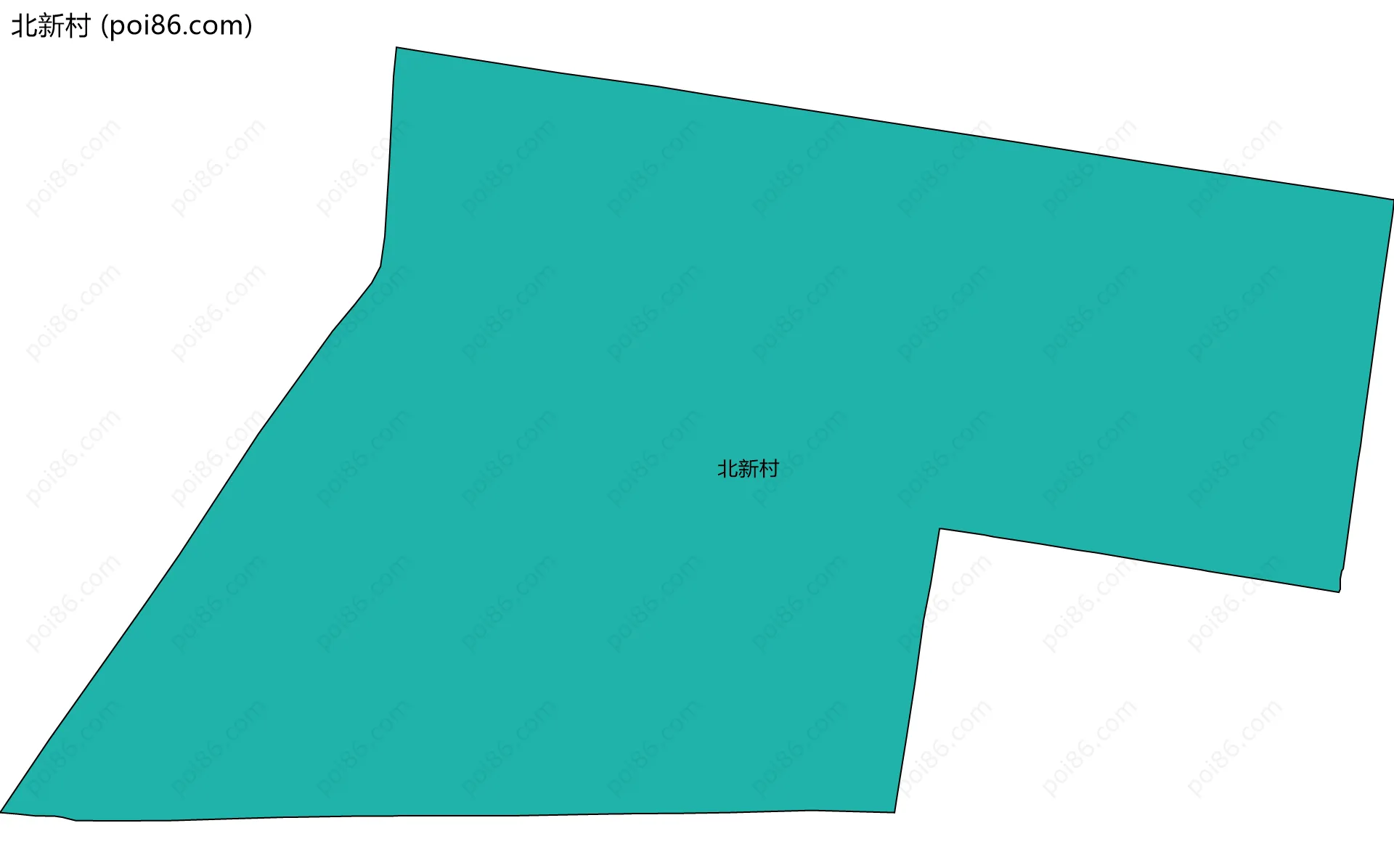 北新村边界地图