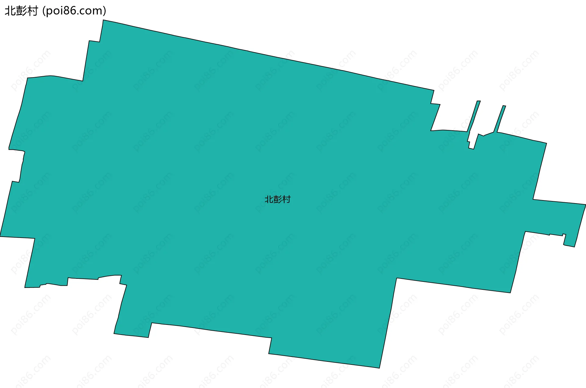 北彭村边界地图