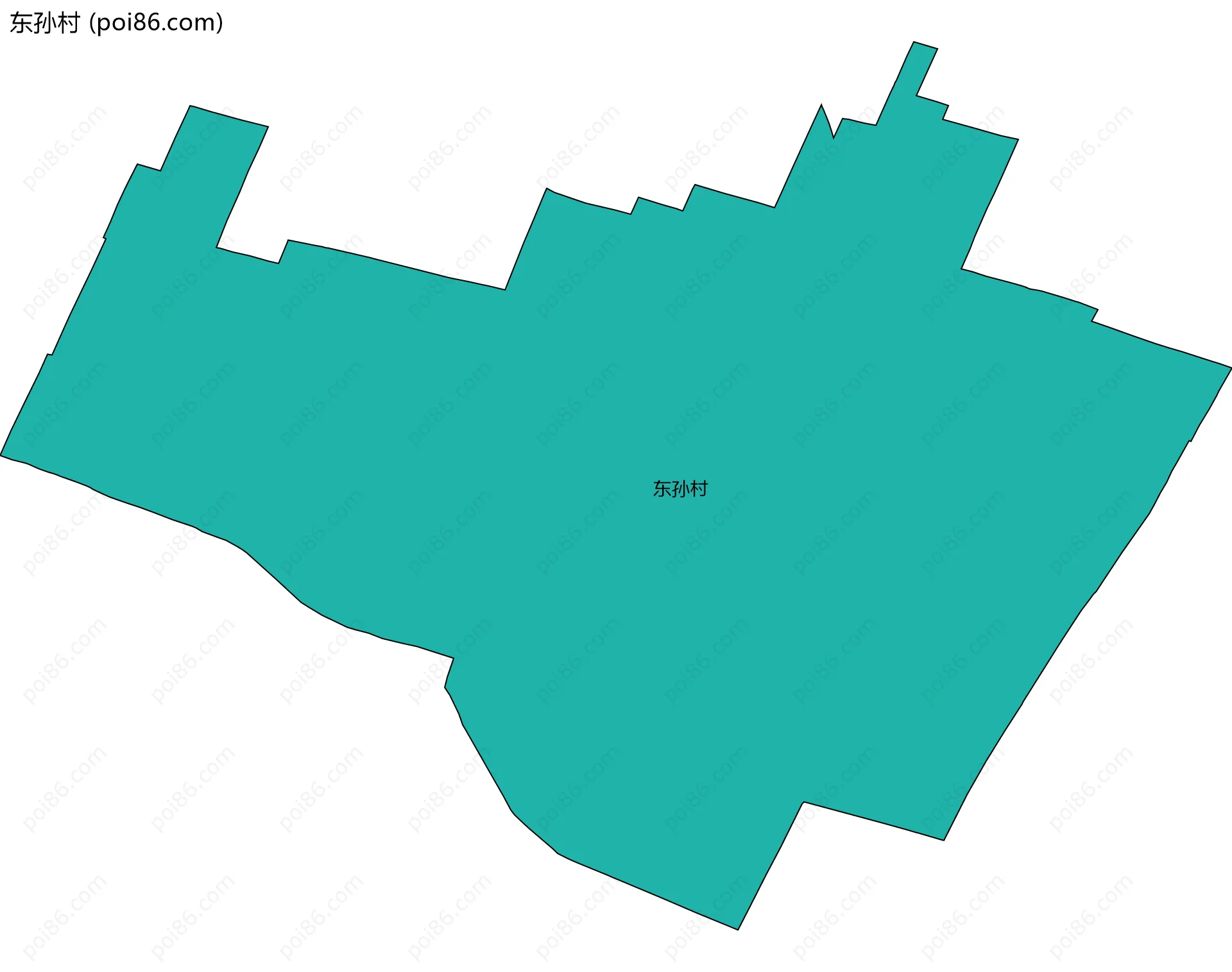 东孙村边界地图