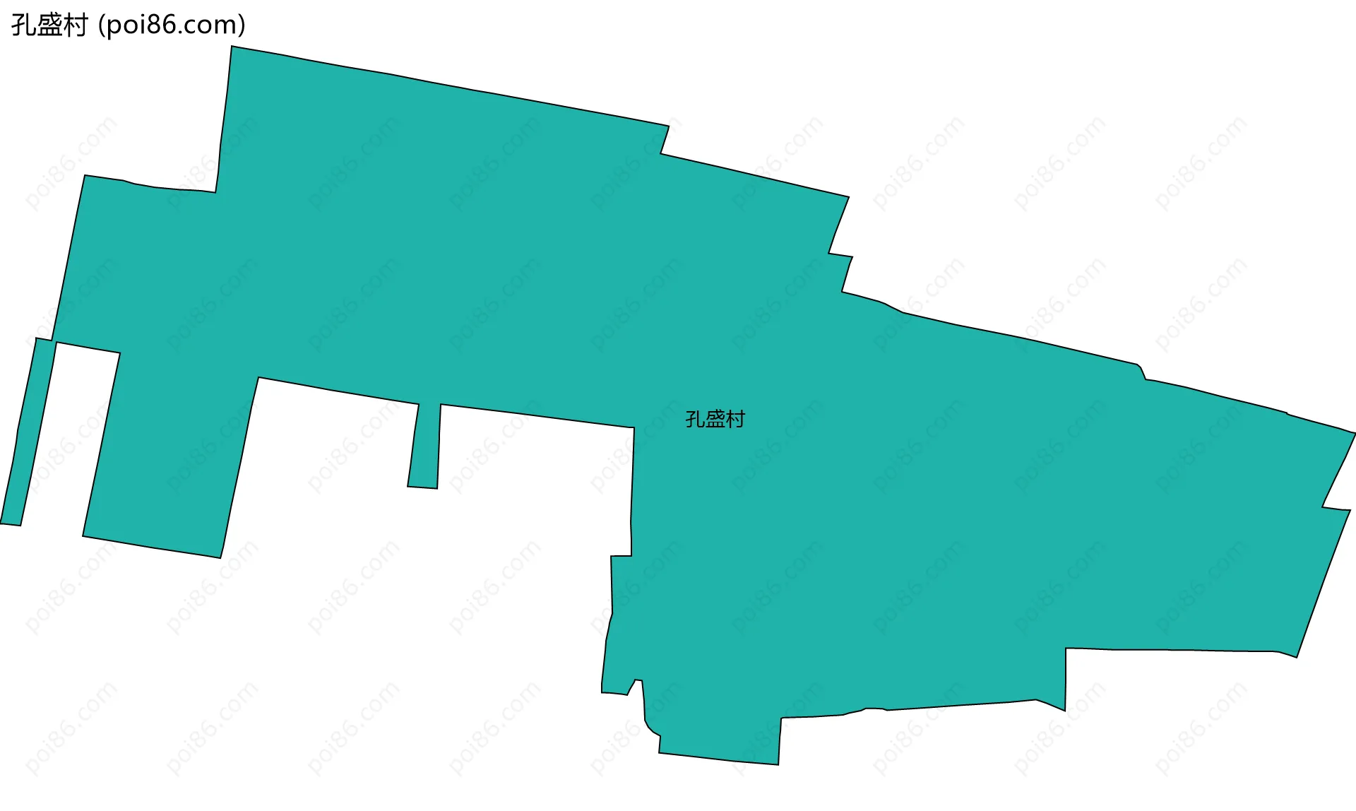 孔盛村边界地图