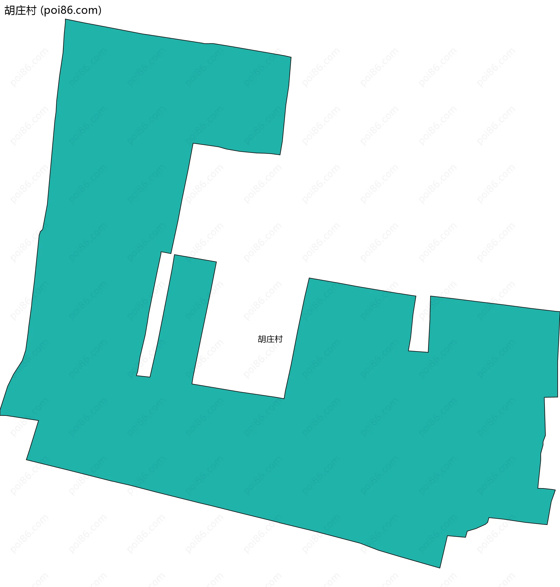 胡庄村边界地图
