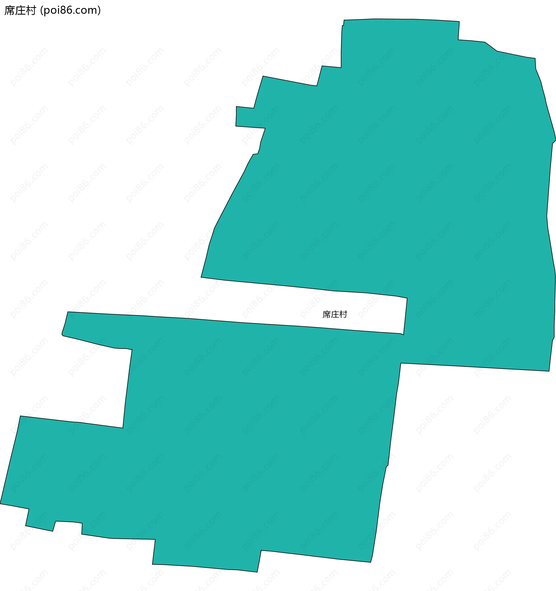 席庄村边界地图