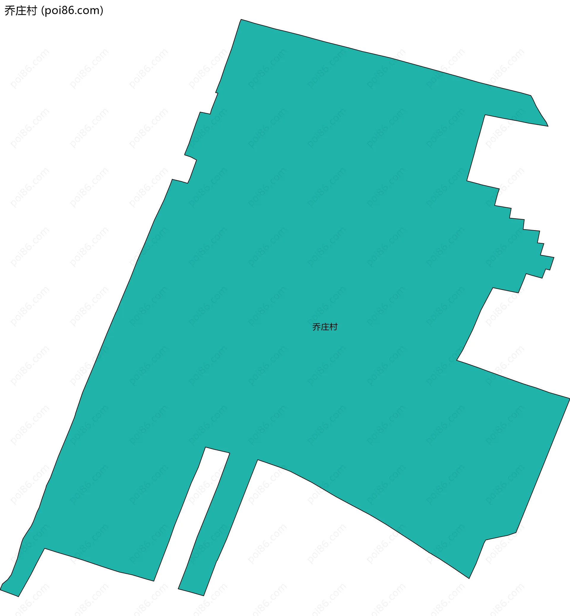 乔庄村边界地图