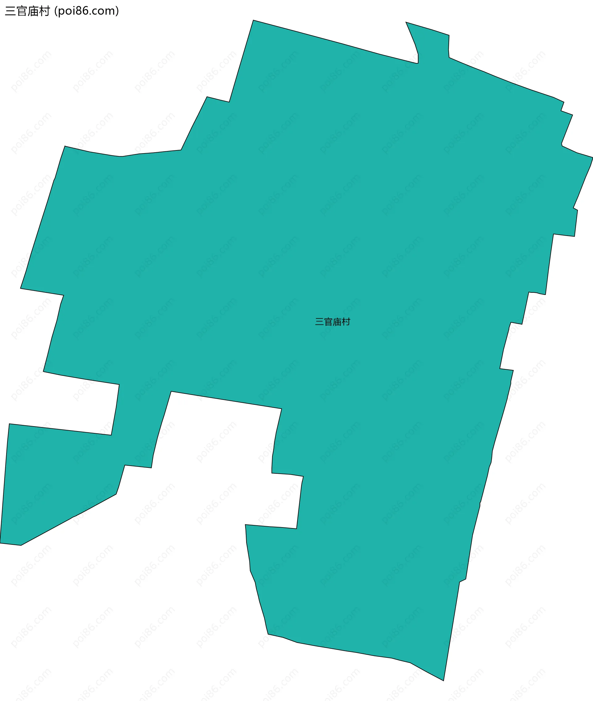 三官庙村边界地图