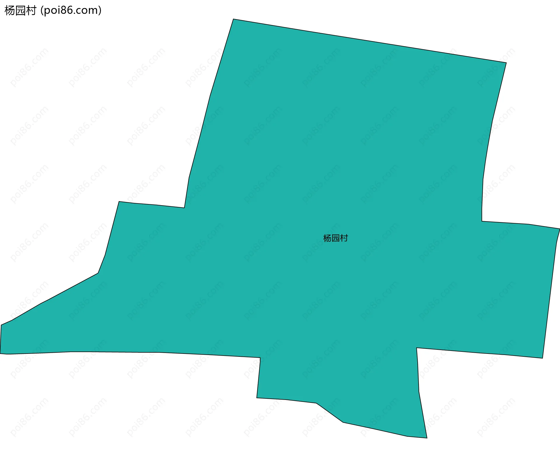 杨园村边界地图