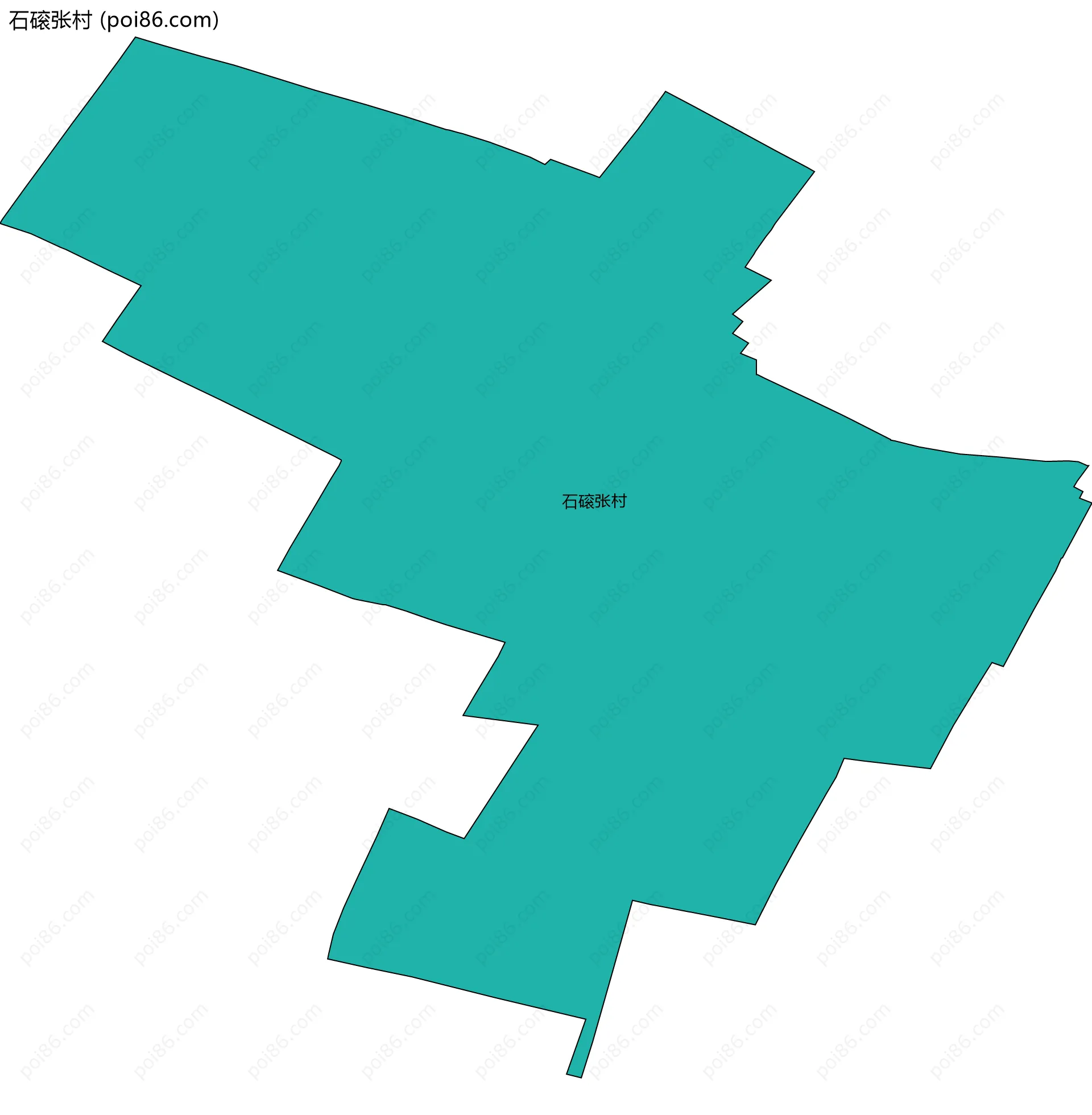 石磙张村边界地图