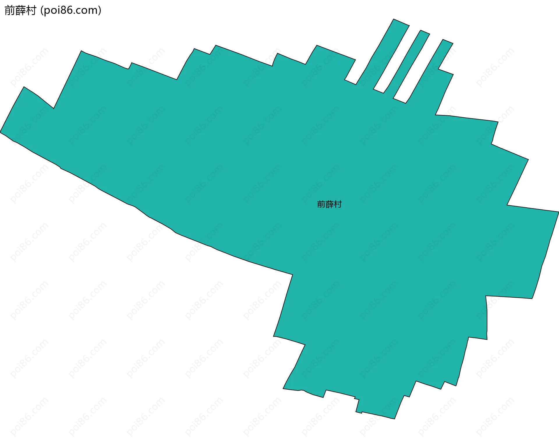 前薛村边界地图