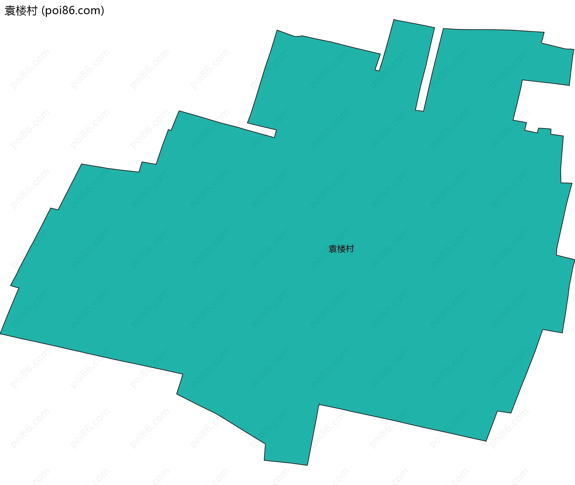 袁楼村边界地图