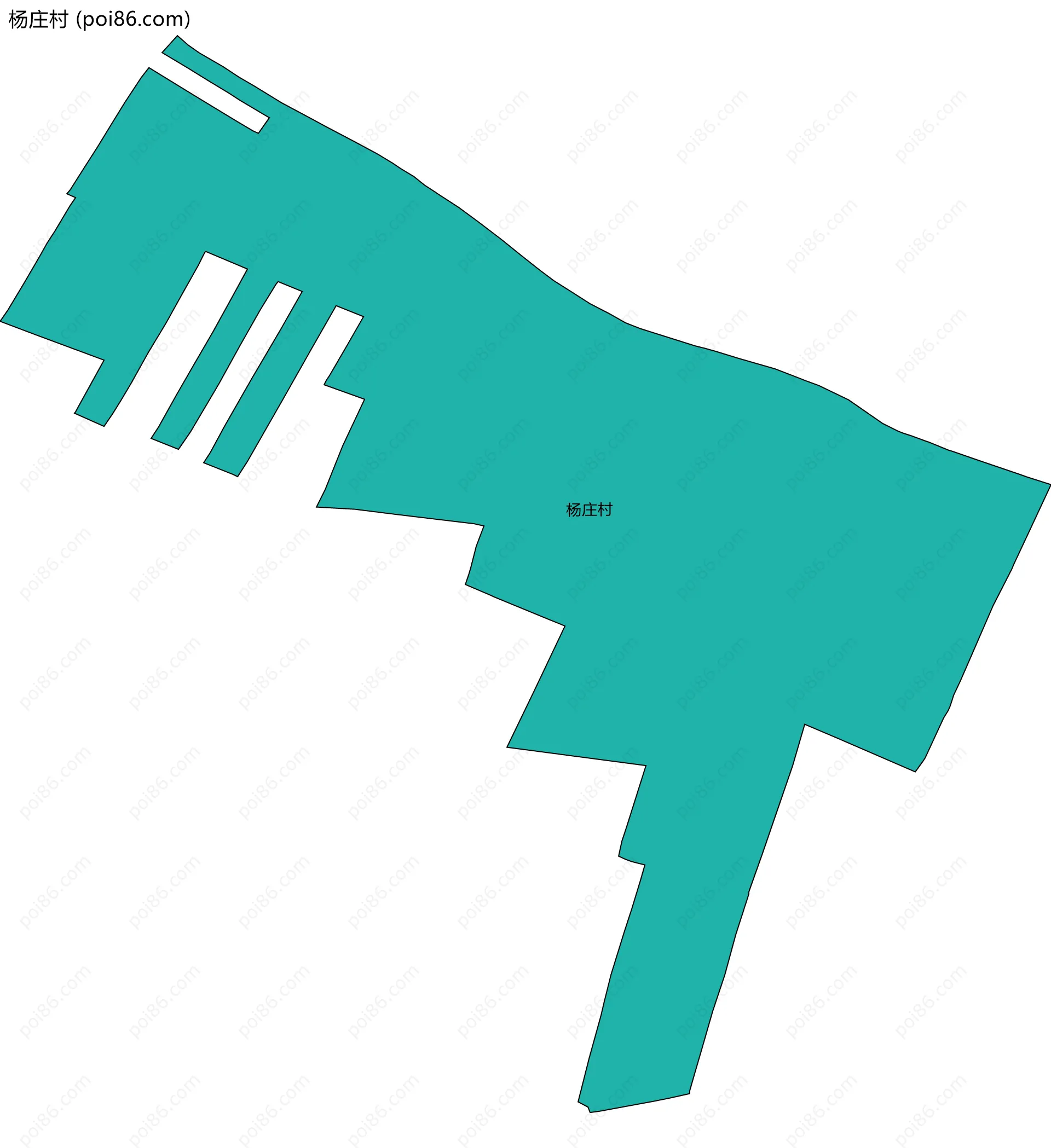 杨庄村边界地图