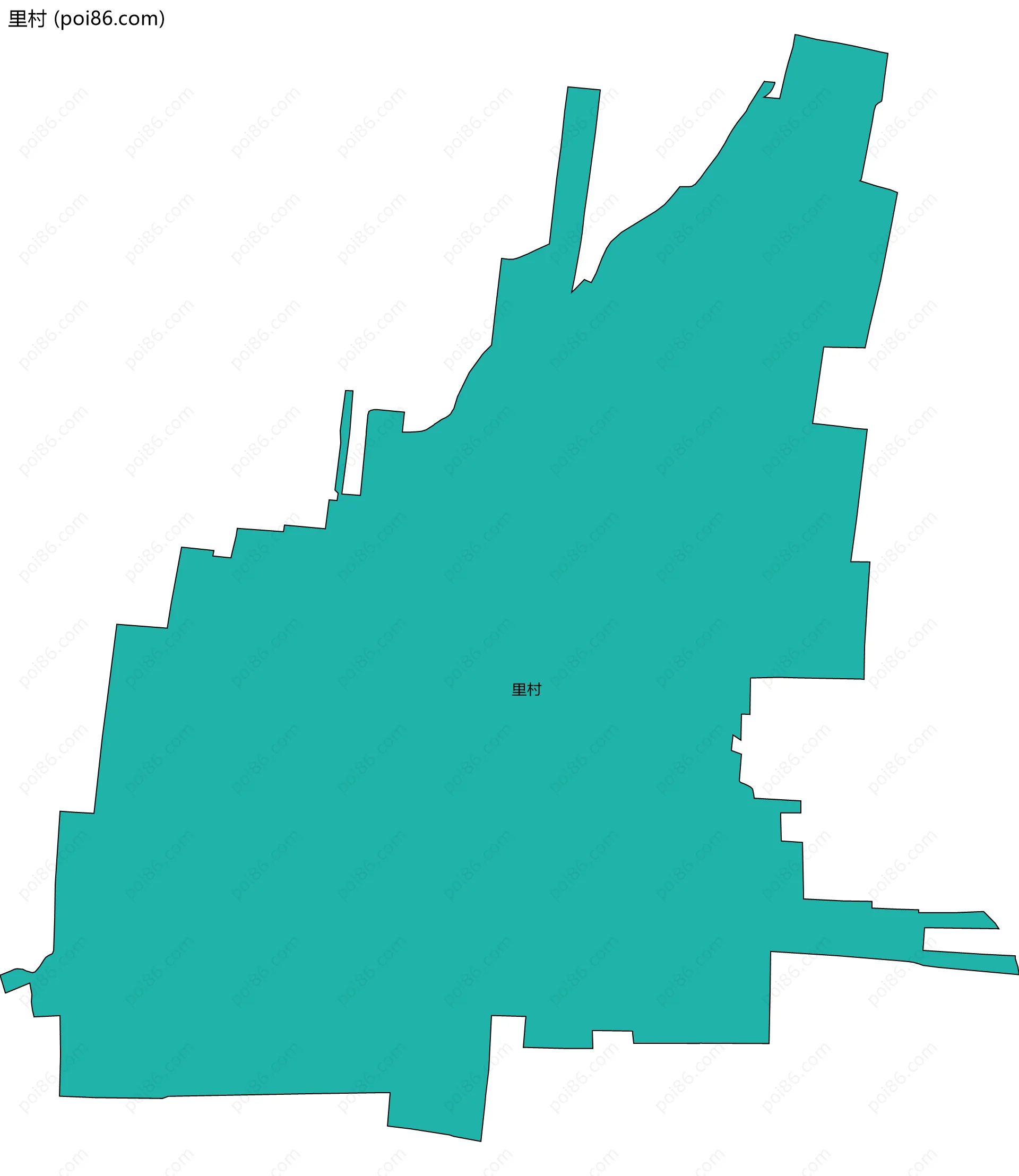 里村边界地图
