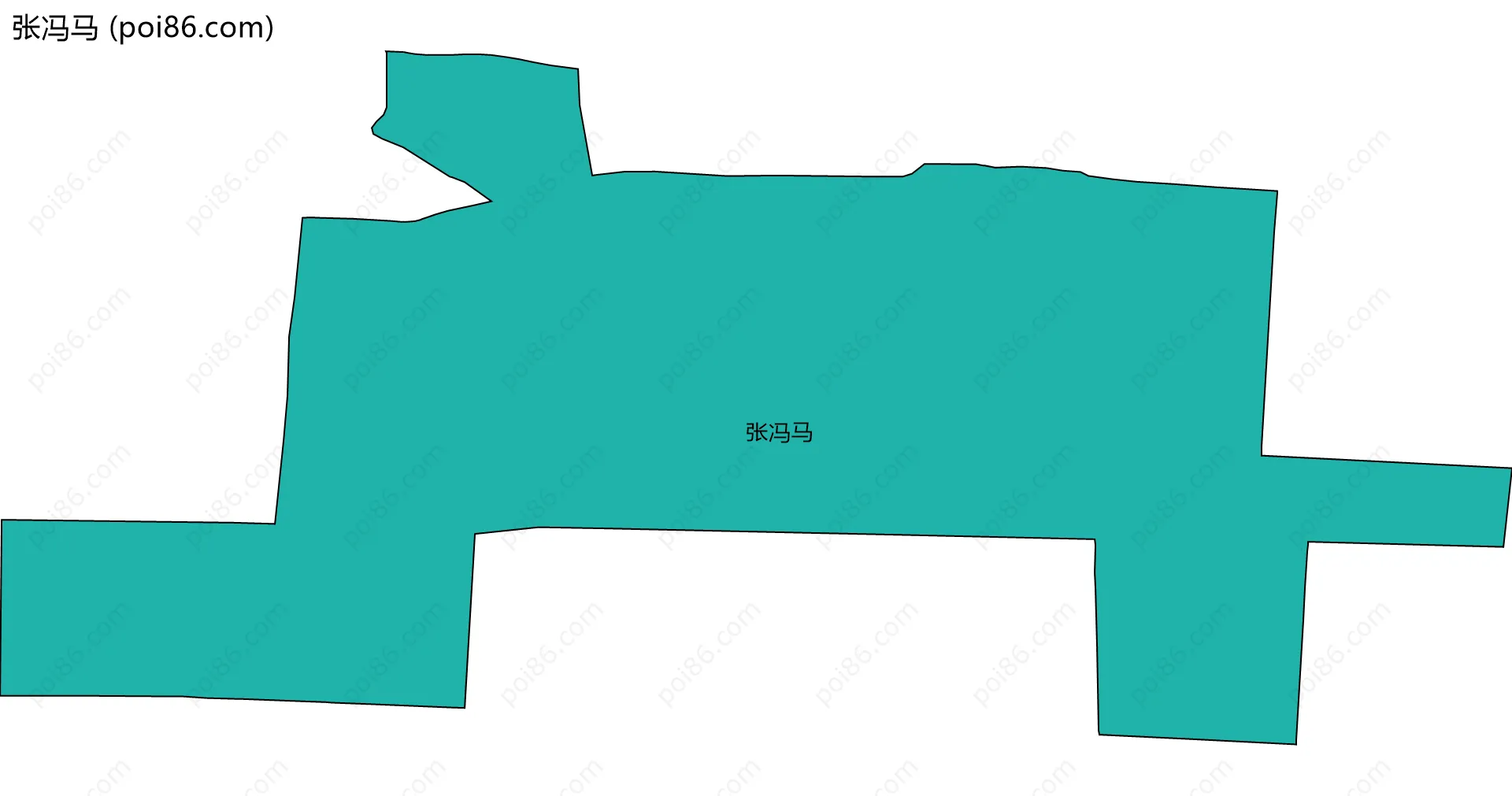 张冯马边界地图