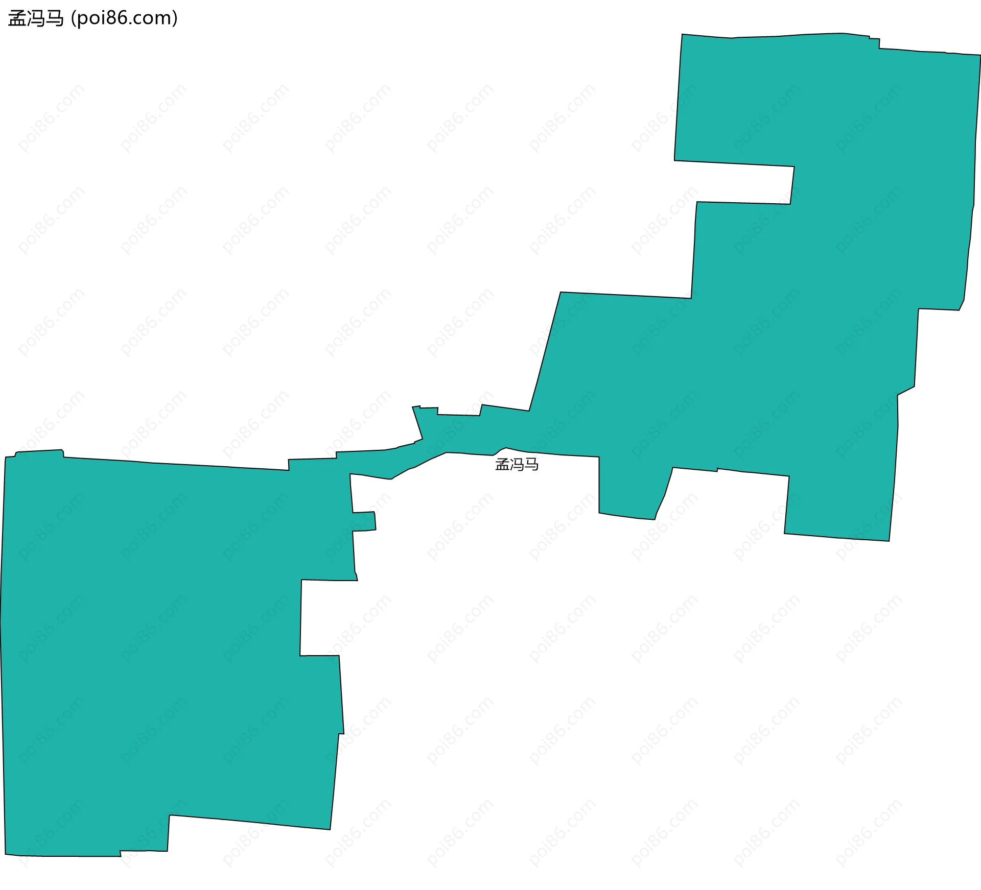 孟冯马边界地图