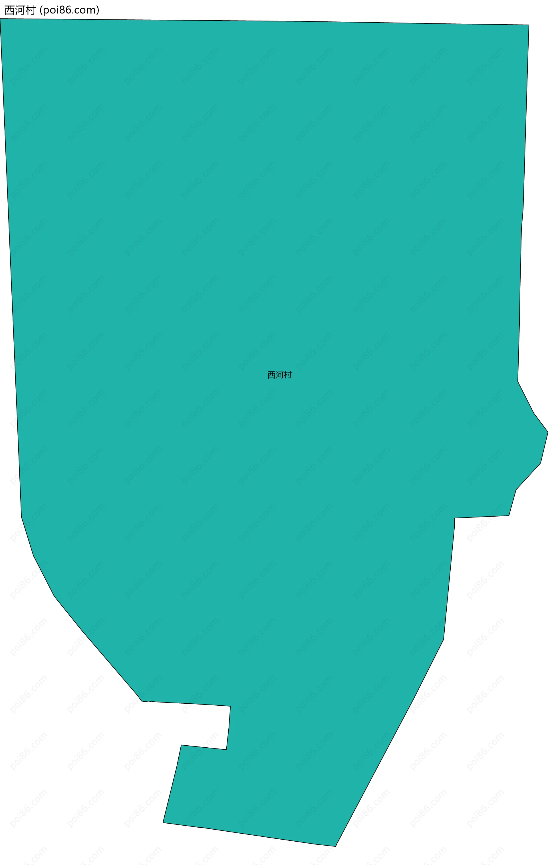 西河村边界地图