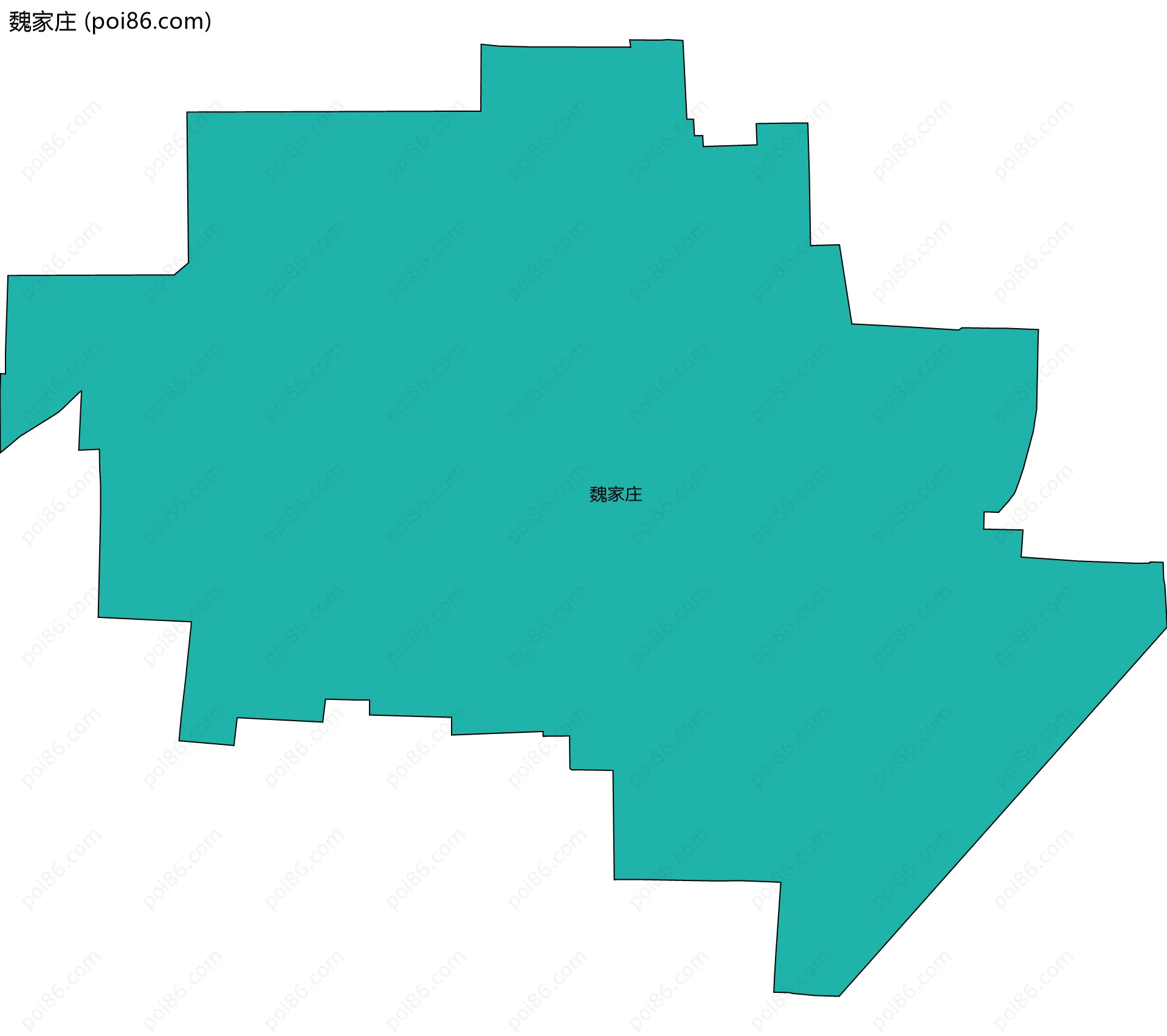 魏家庄边界地图