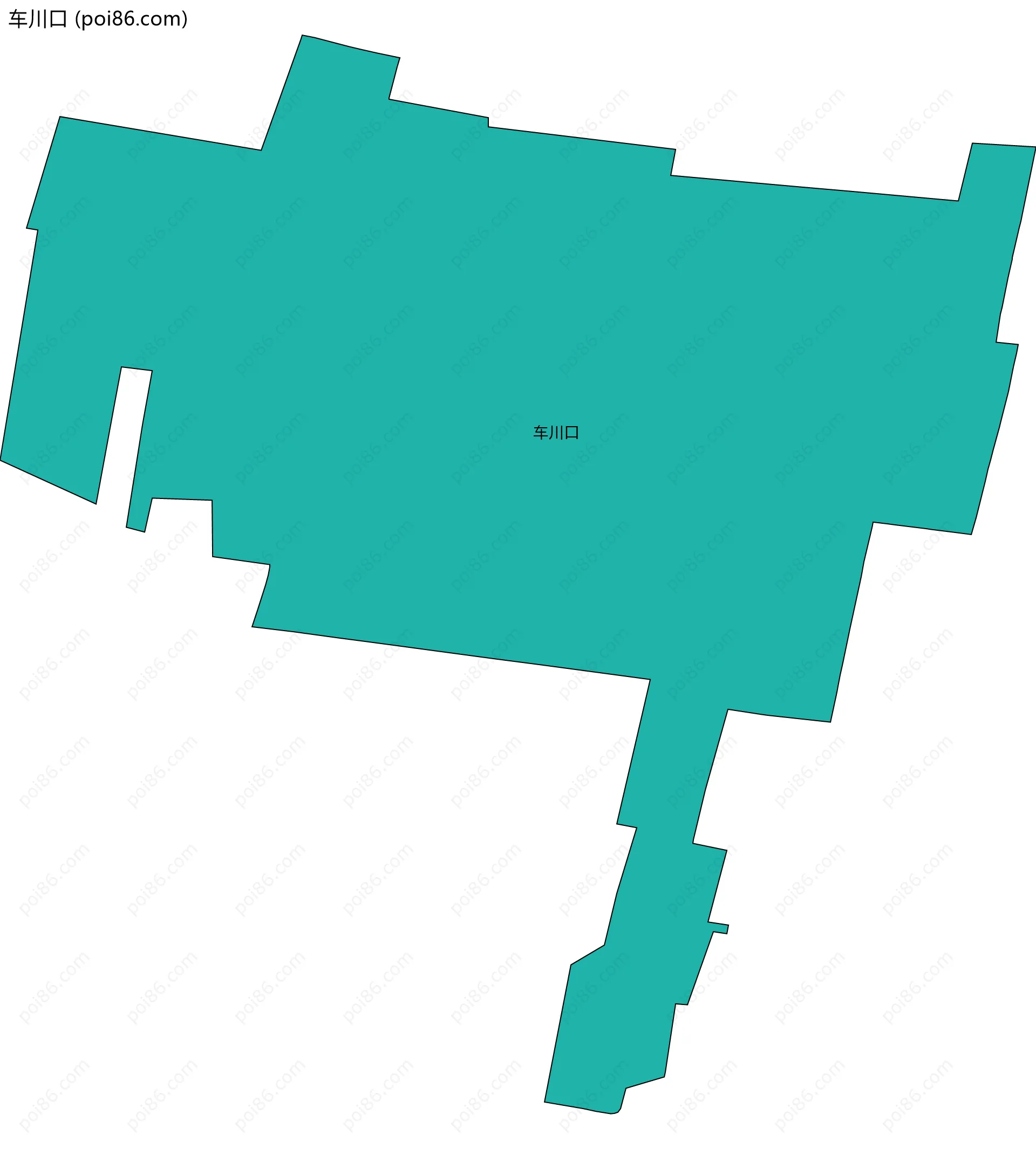 车川口边界地图