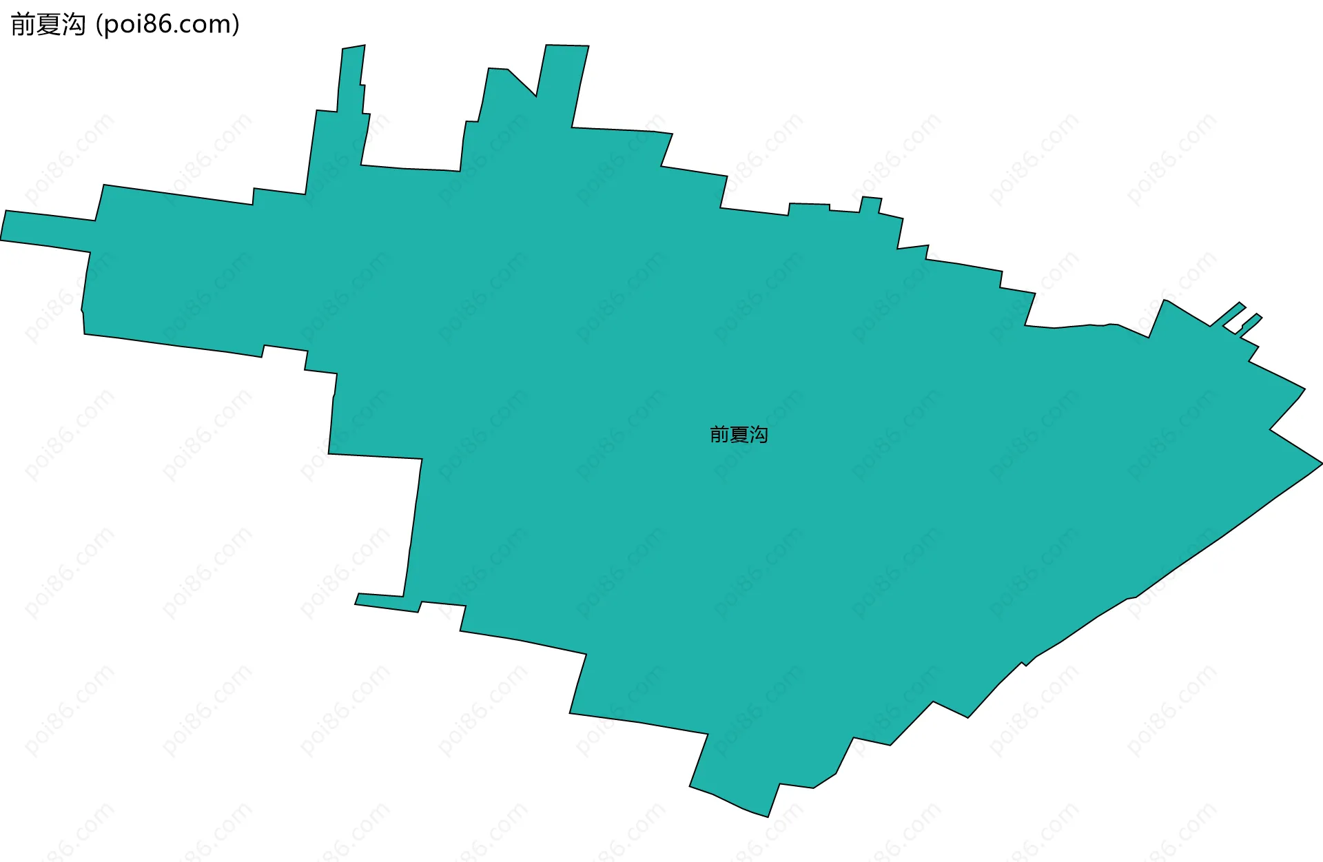 前夏沟边界地图