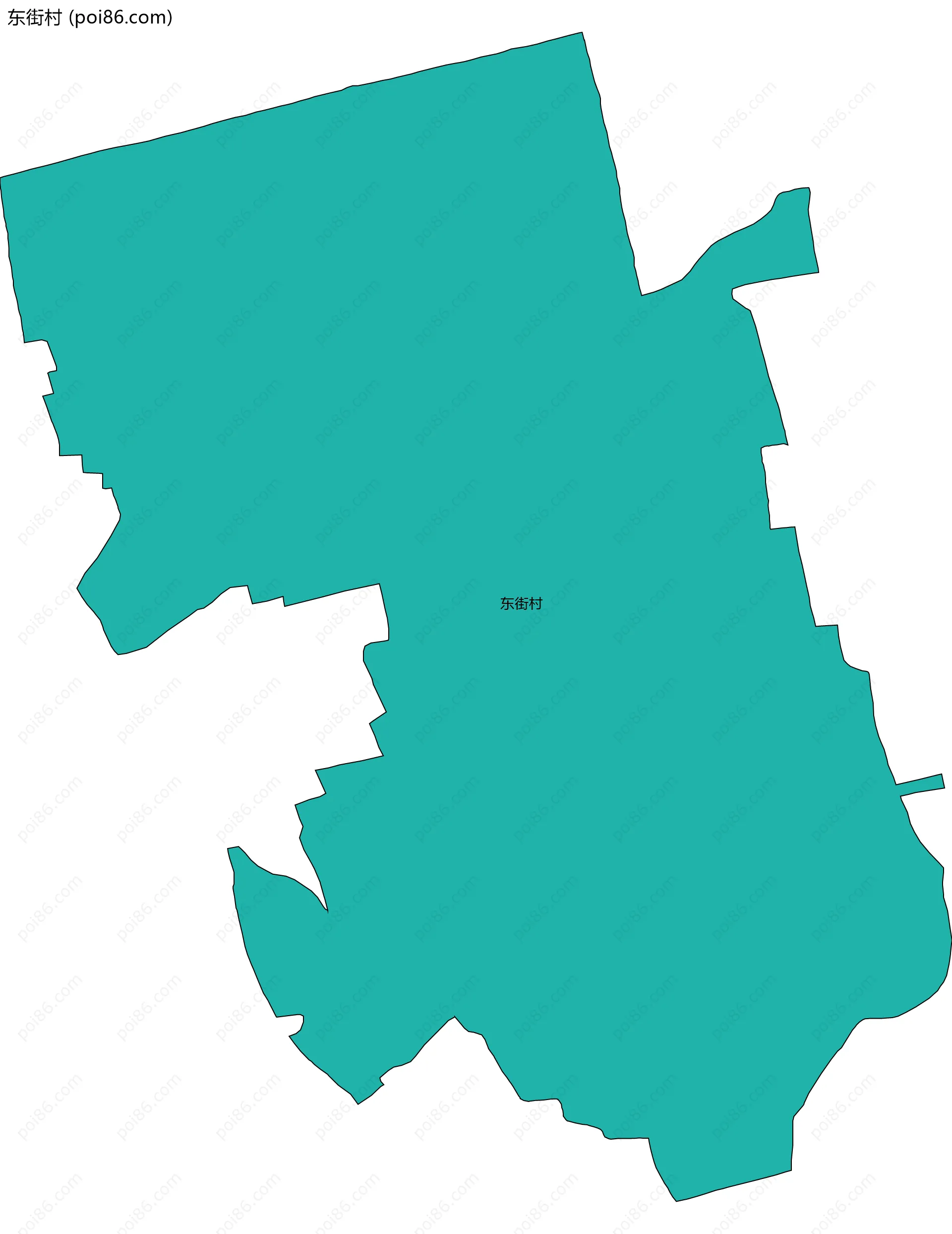 东街村边界地图