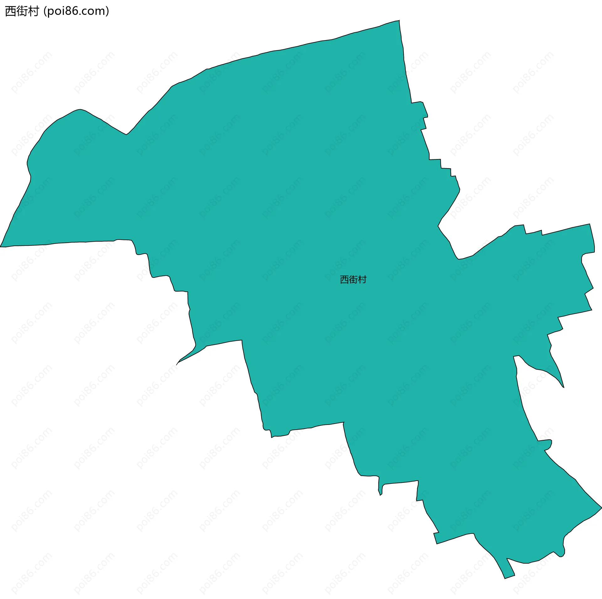 西街村边界地图
