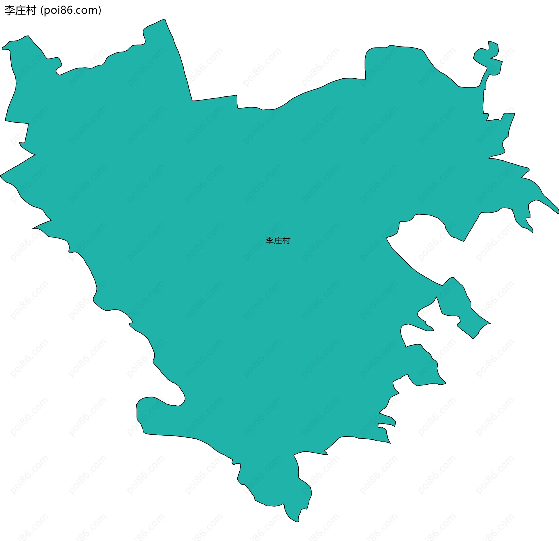 李庄村边界地图