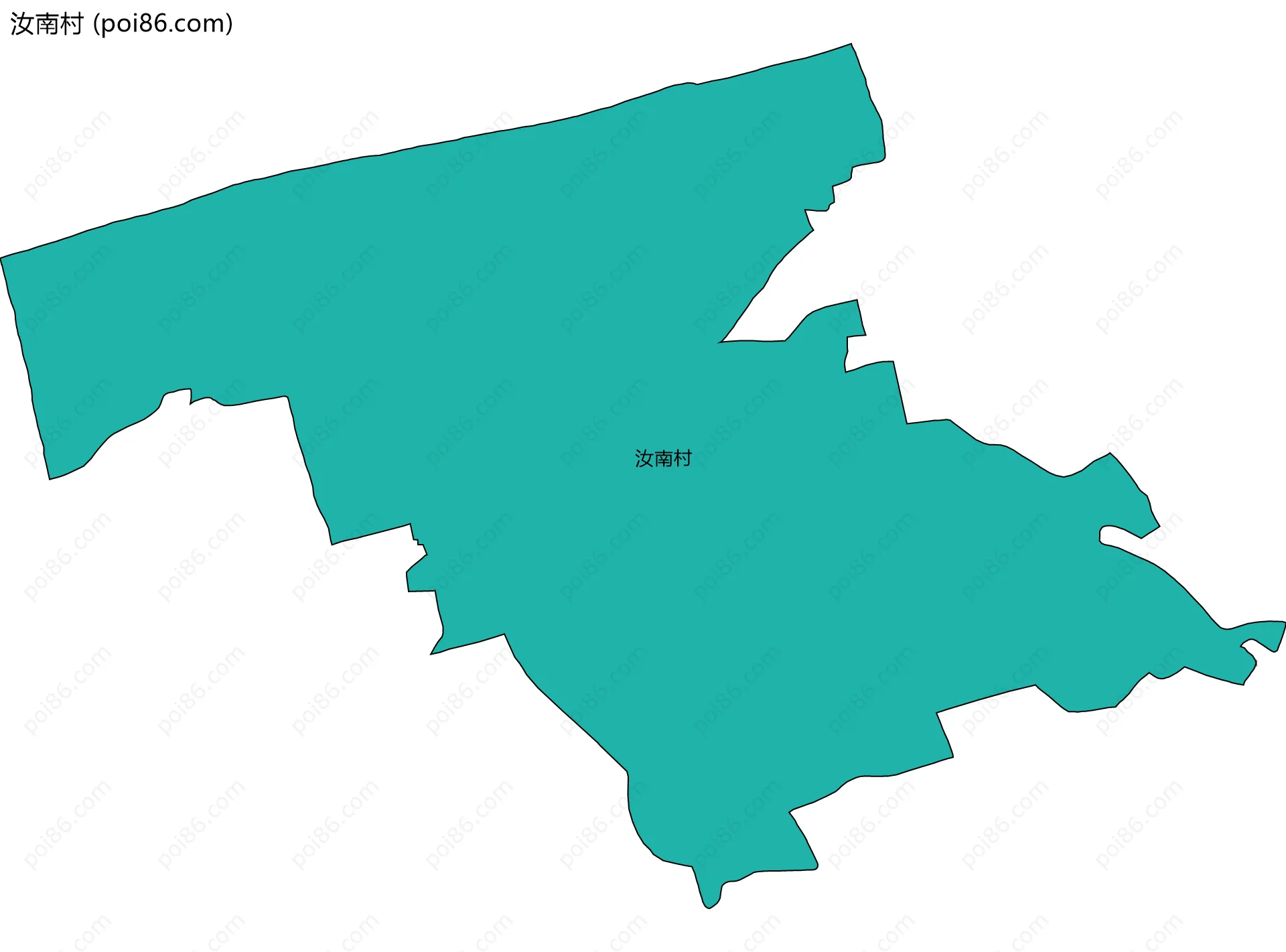 汝南村边界地图