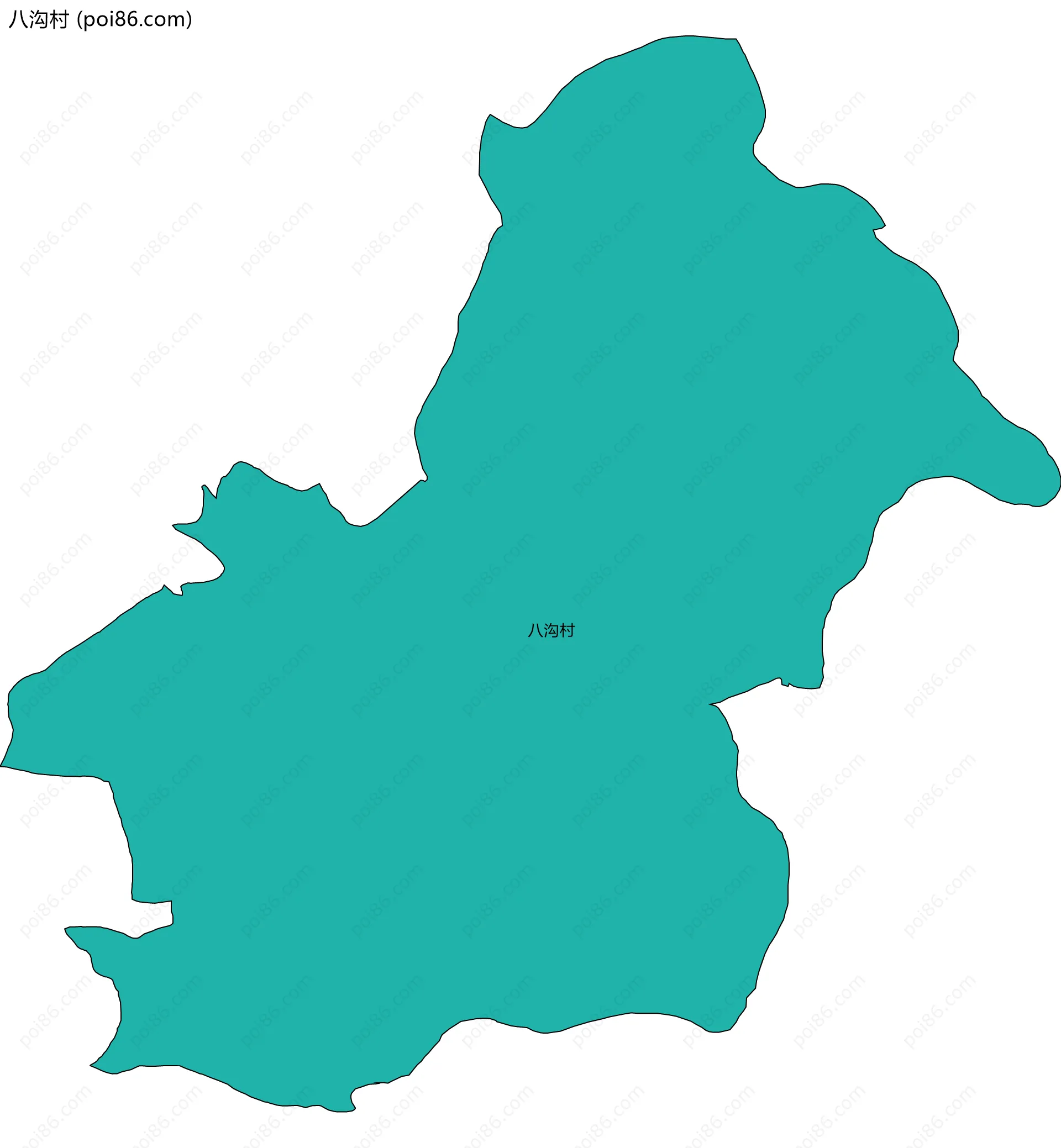 八沟村边界地图