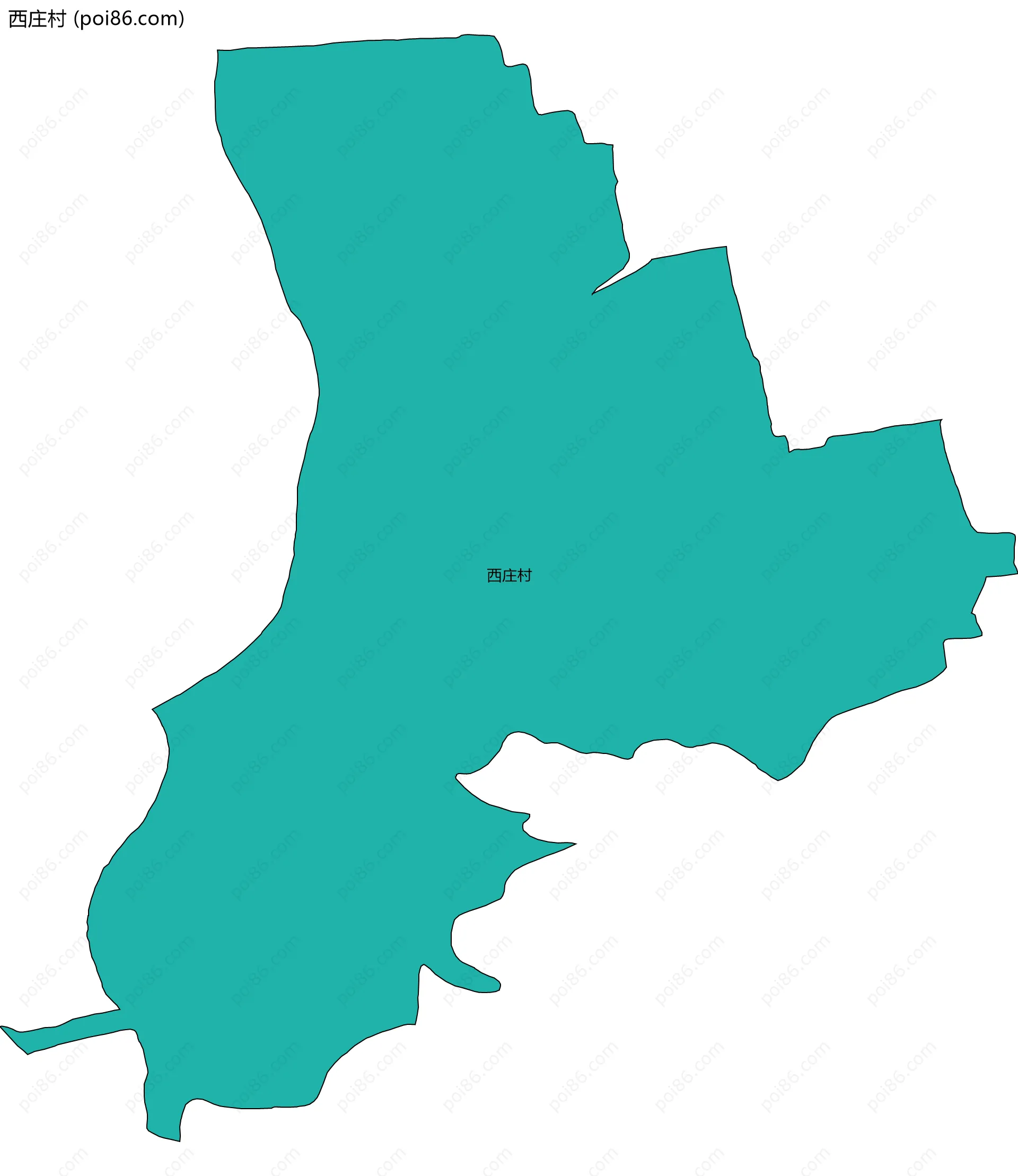 西庄村边界地图