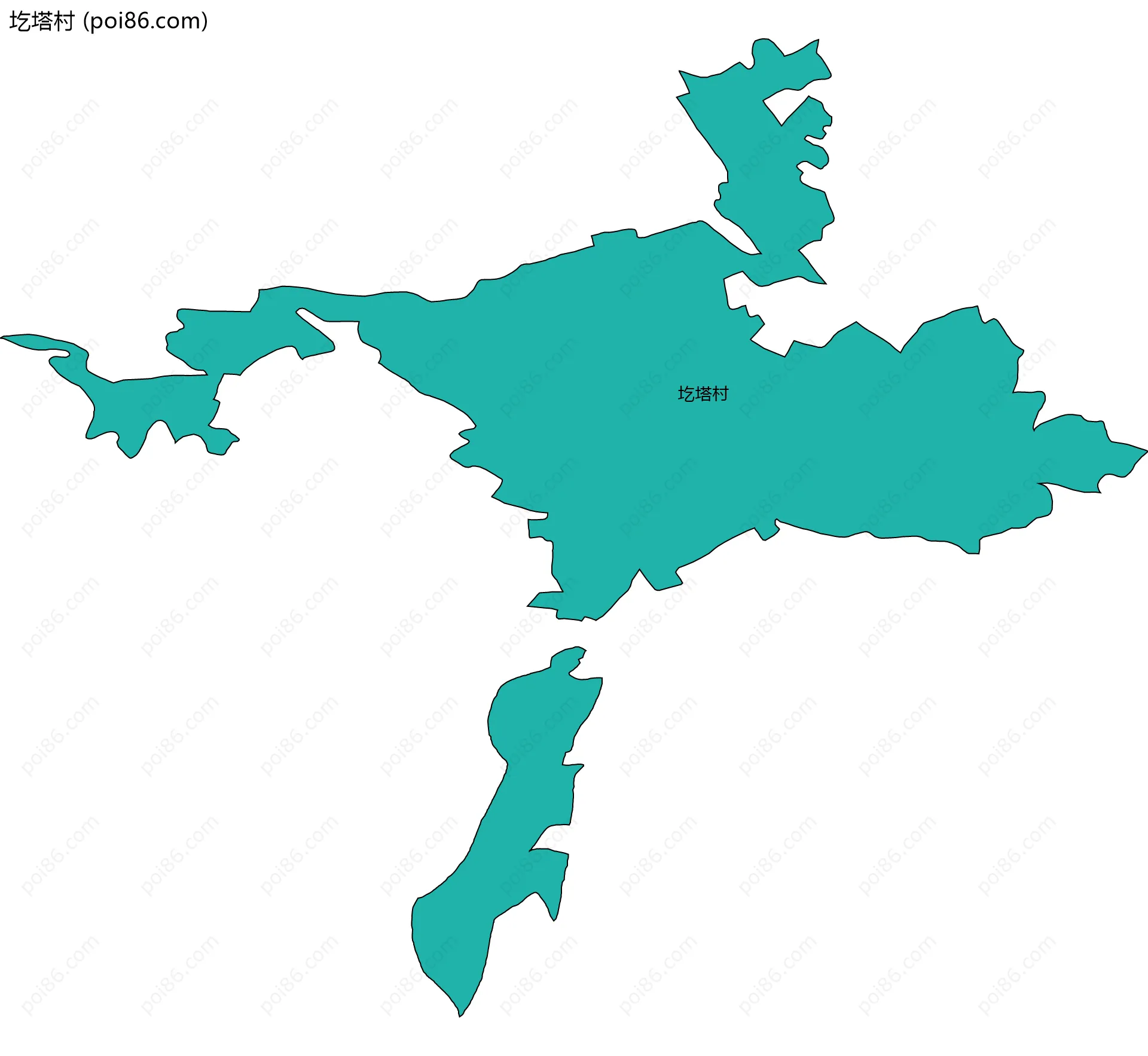 圪塔村边界地图