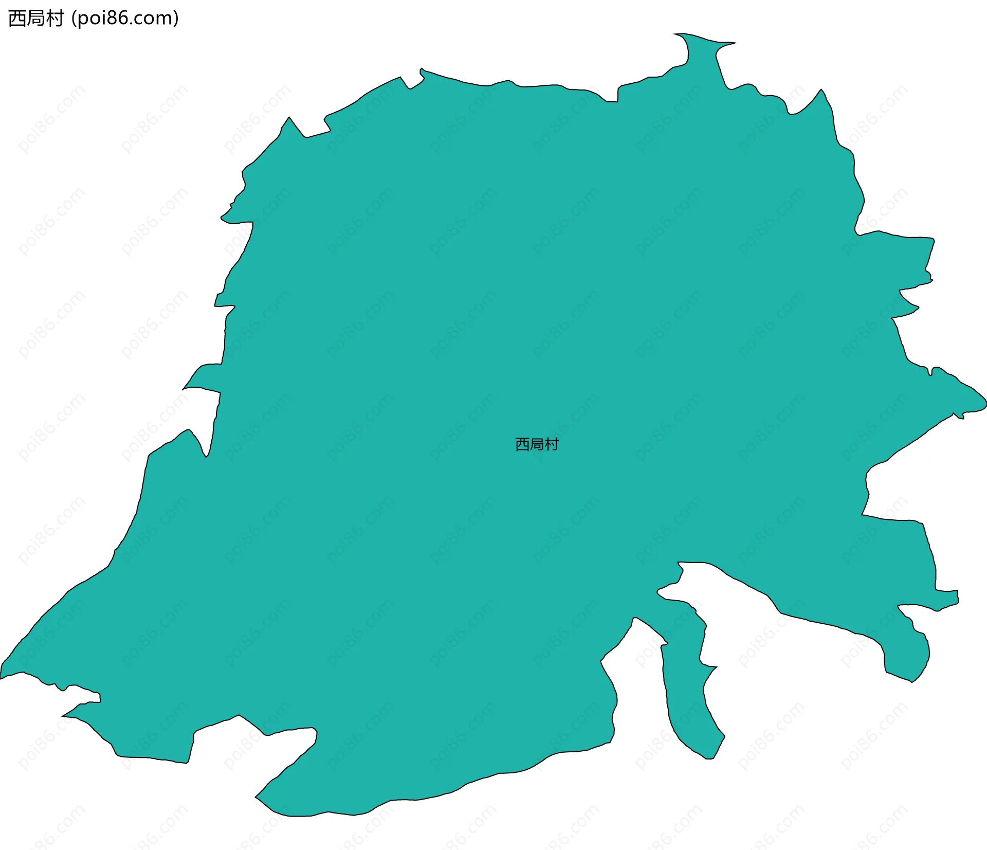 西局村边界地图