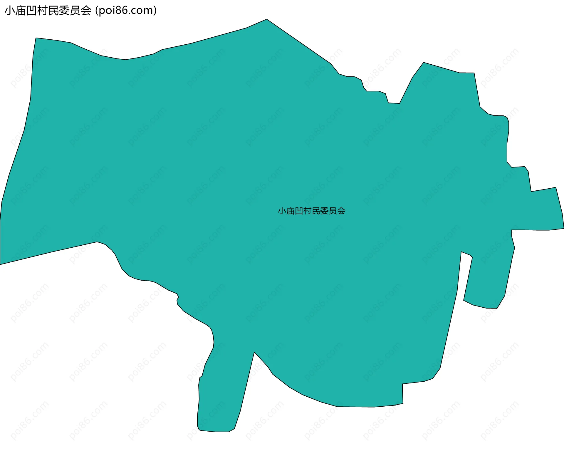 小庙凹村民委员会边界地图