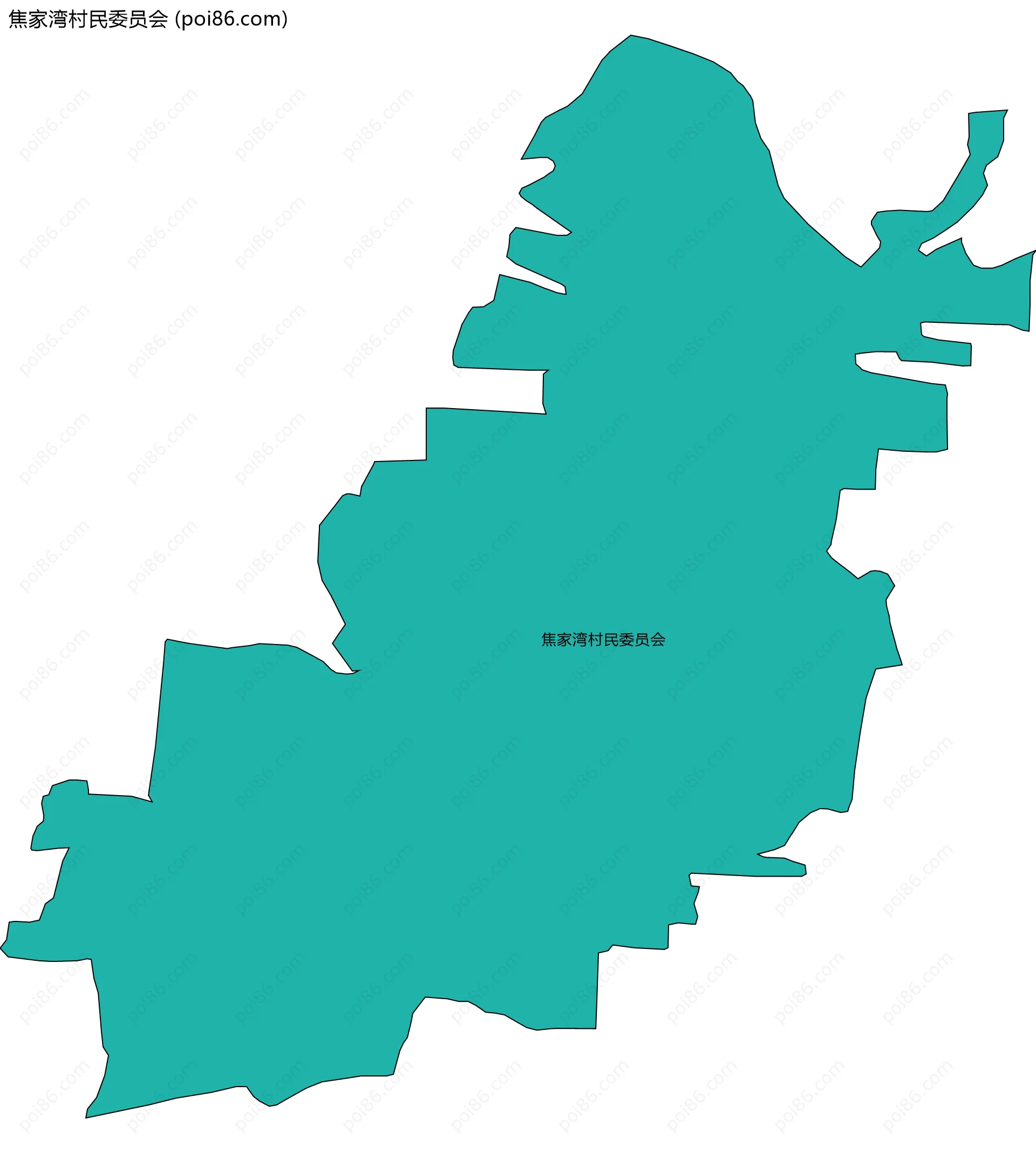 焦家湾村民委员会边界地图