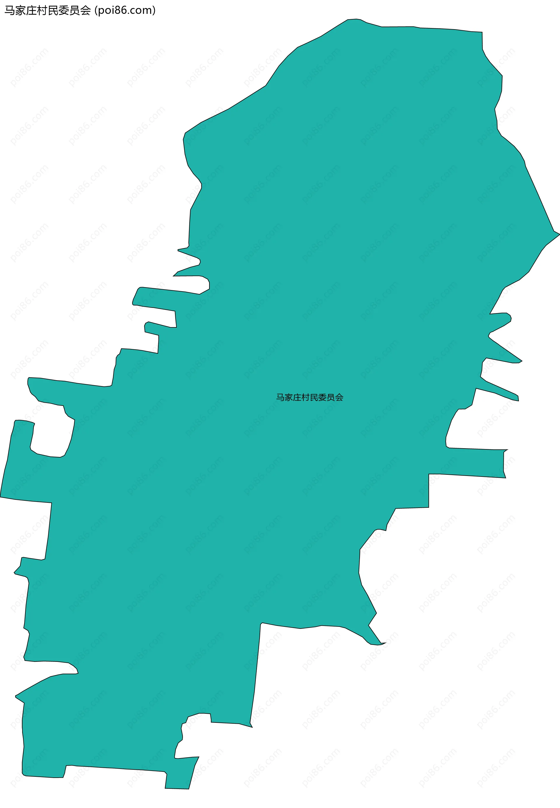 马家庄村民委员会边界地图